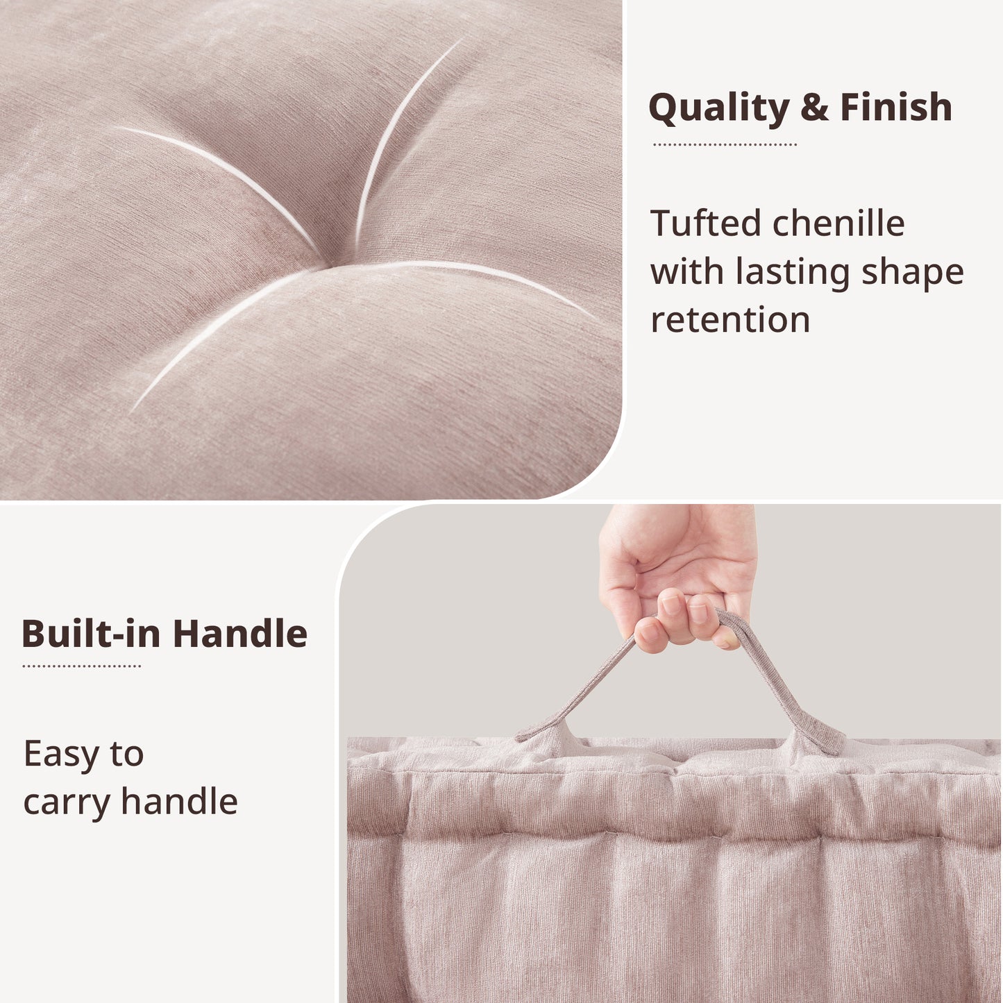 Intelligent Design Poly Chenille Square Floor Pillow Cushion
