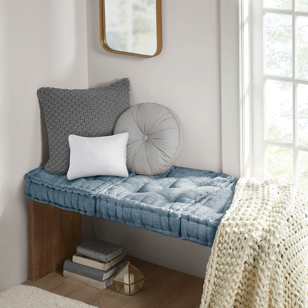 Intelligent Design Poly Chenille Square Floor Pillow Cushion