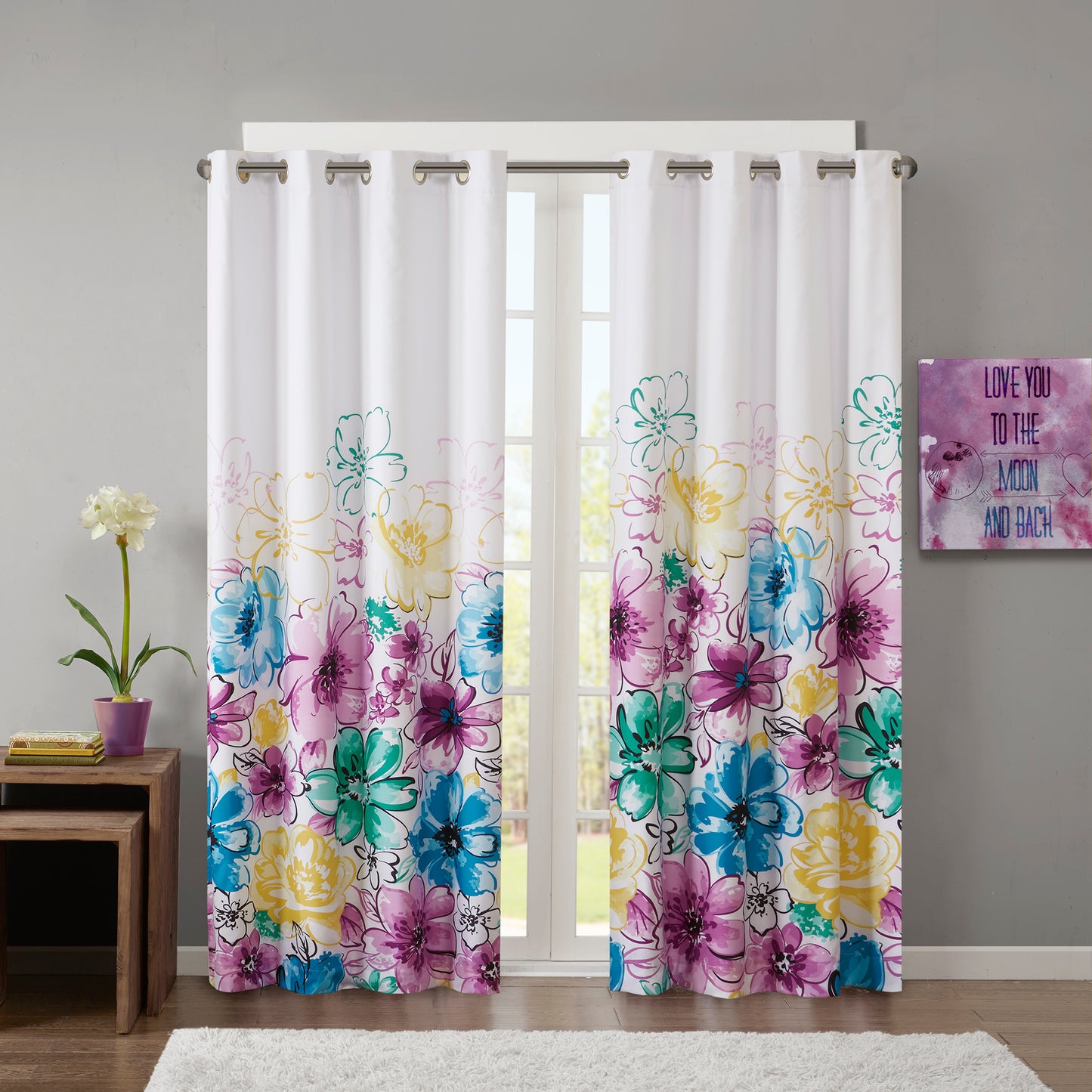 Intelligent Design Printed Total Blackout Curtain Panel