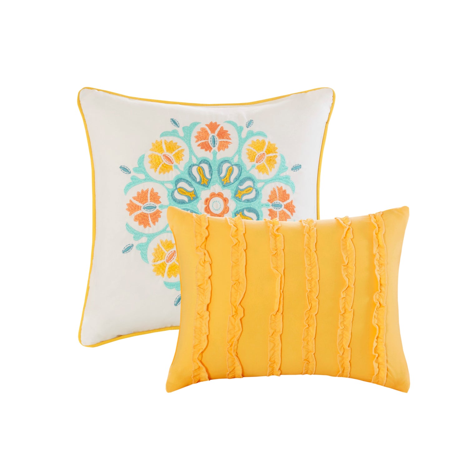 Intelligent Design Reversible Quilt Set with Throw Pillows