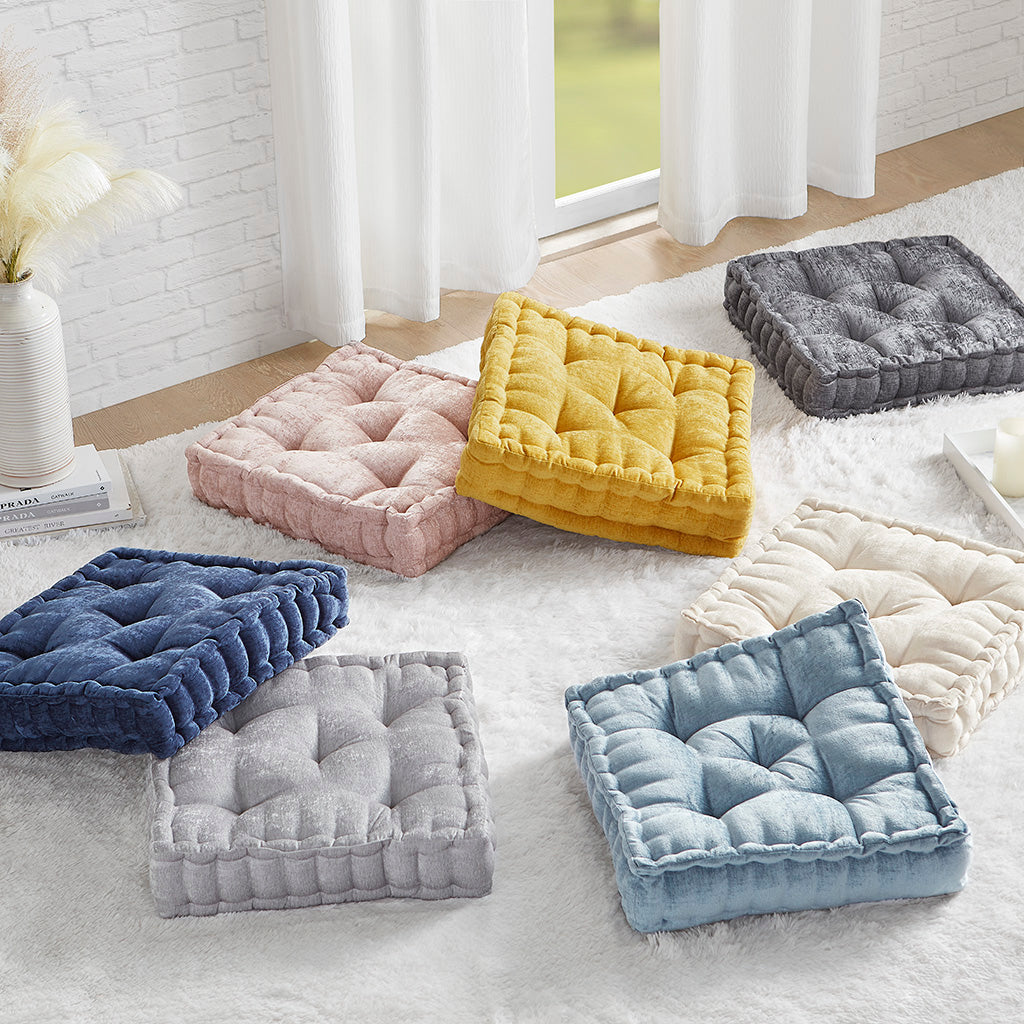 Intelligent Design Poly Chenille Square Floor Pillow Cushion
