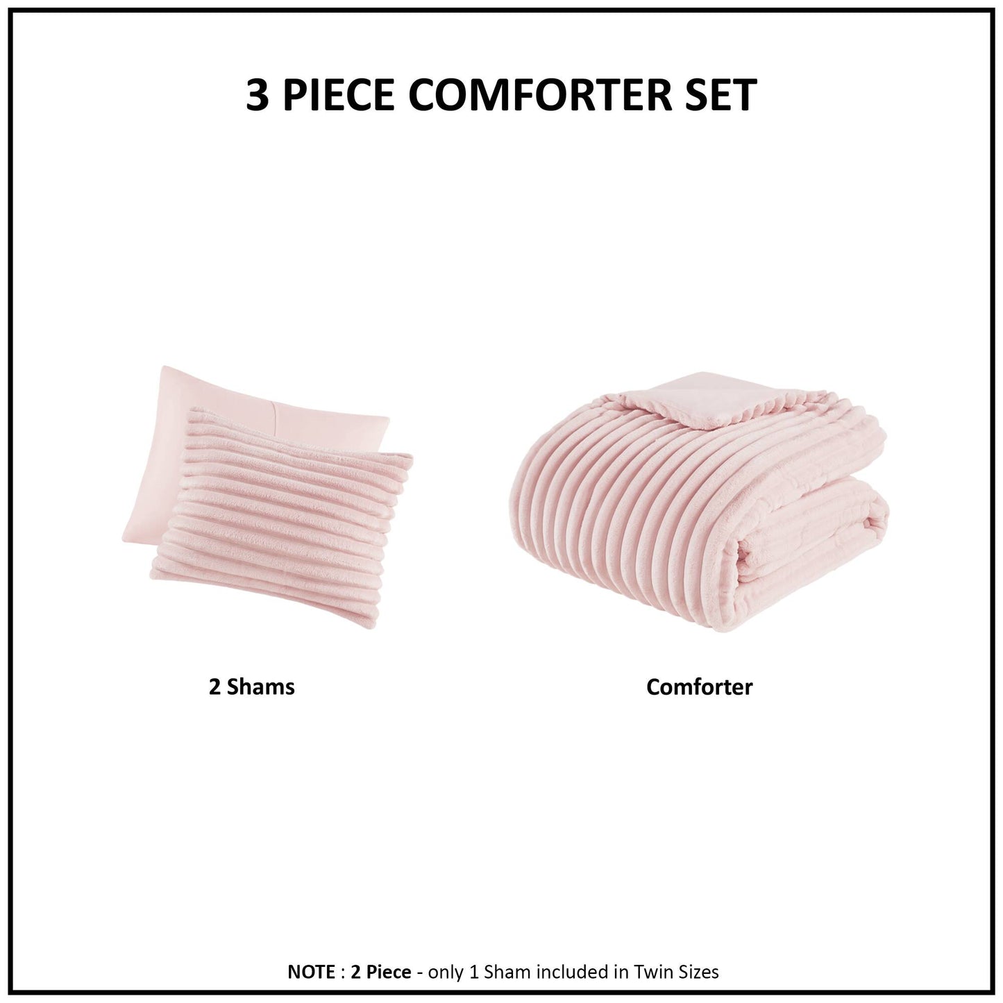 Intelligent Design 3 Piece Corded Plush Comforter Set
