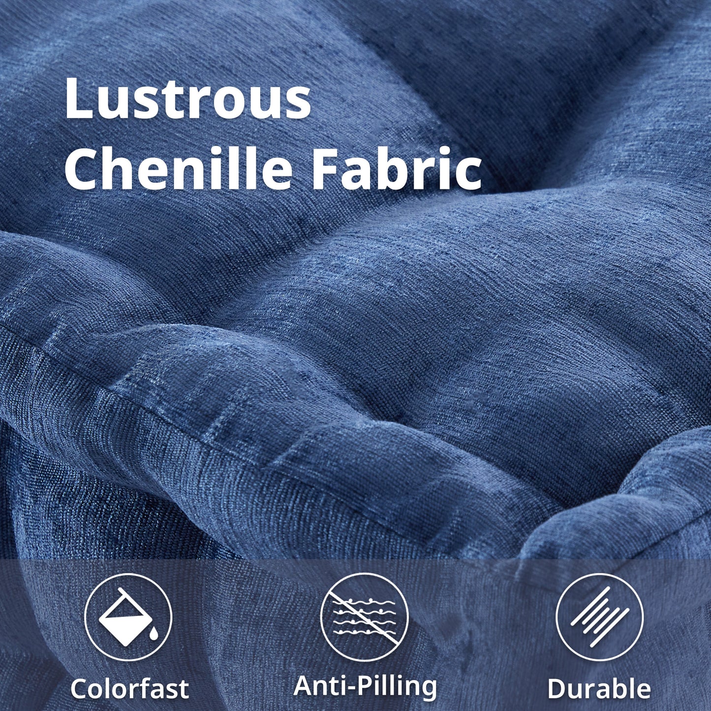 Intelligent Design Poly Chenille Square Floor Pillow Cushion