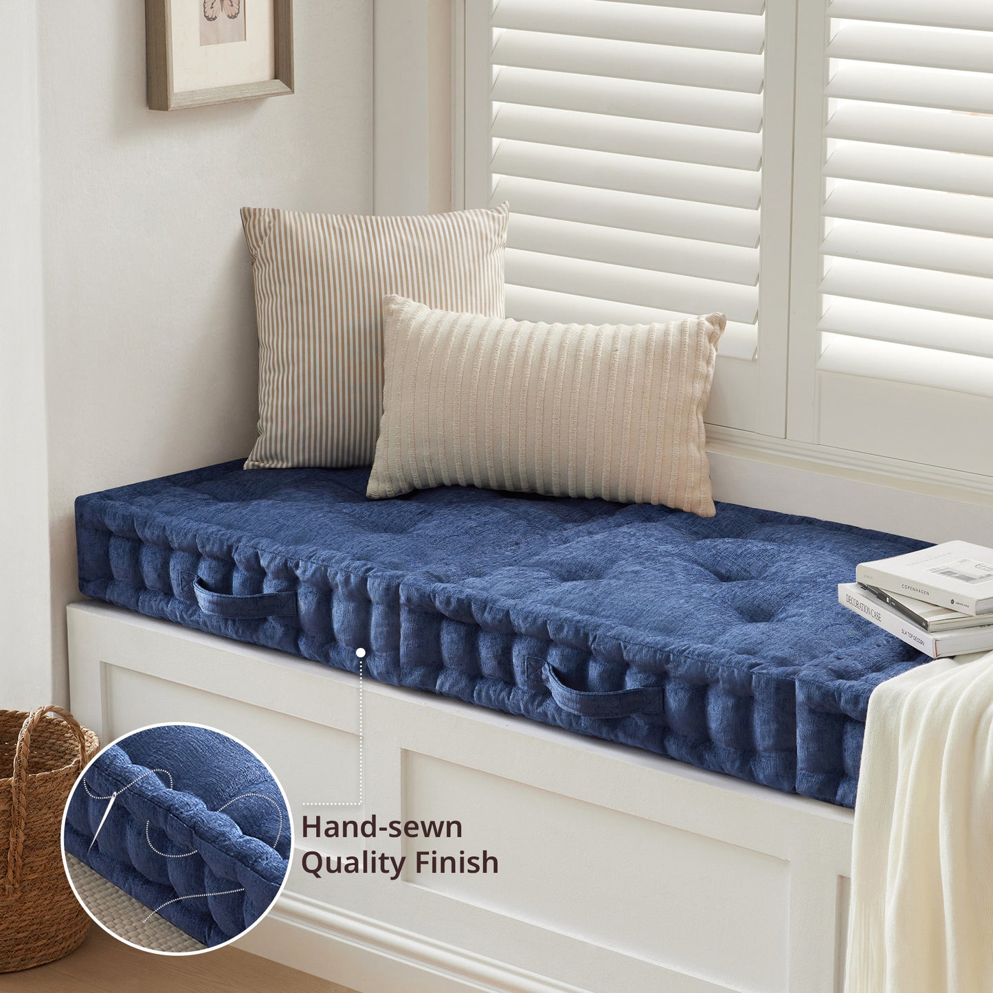 Intelligent Design Poly Chenille Square Floor Pillow Cushion