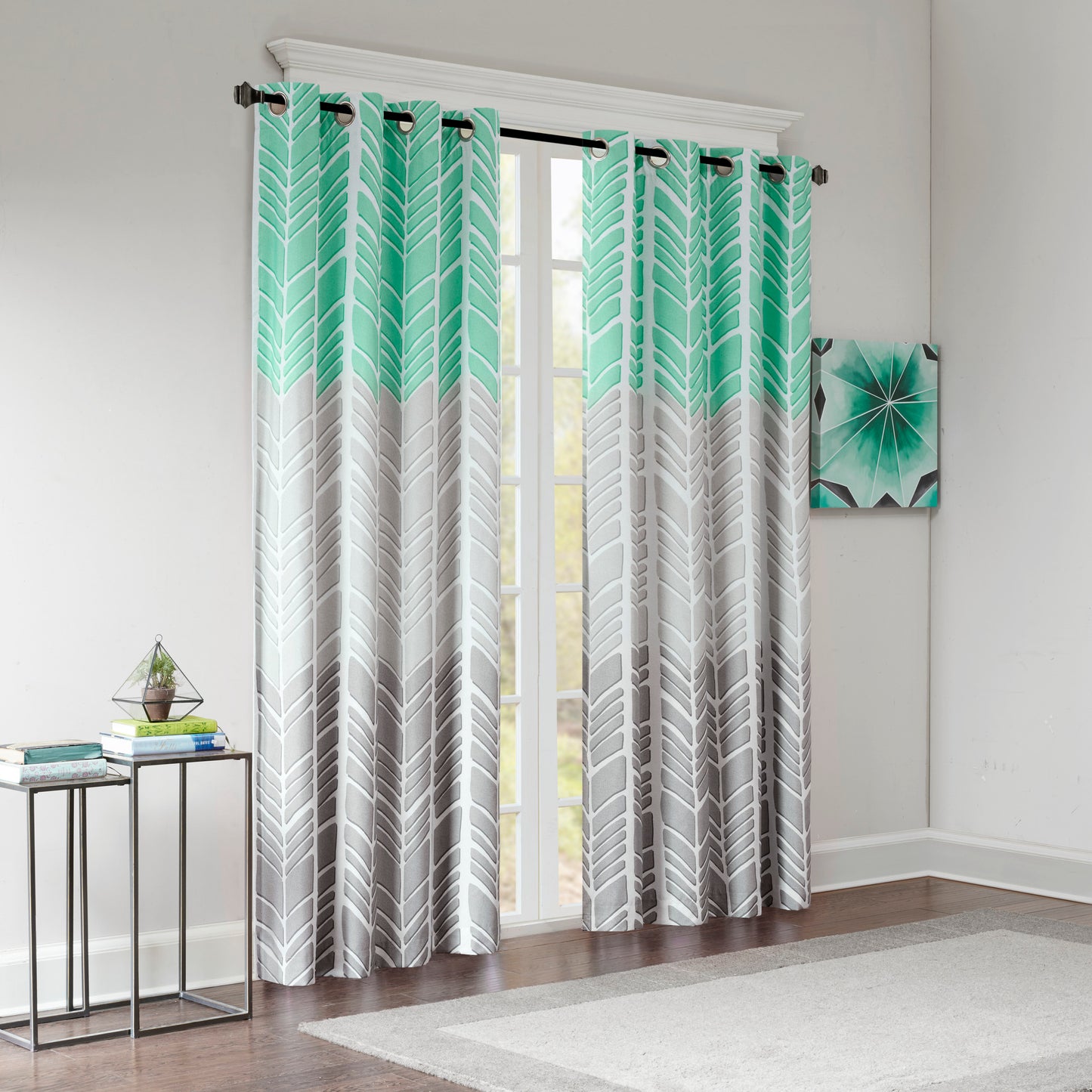 Intelligent Design Printed Total Blackout Curtain Panel
