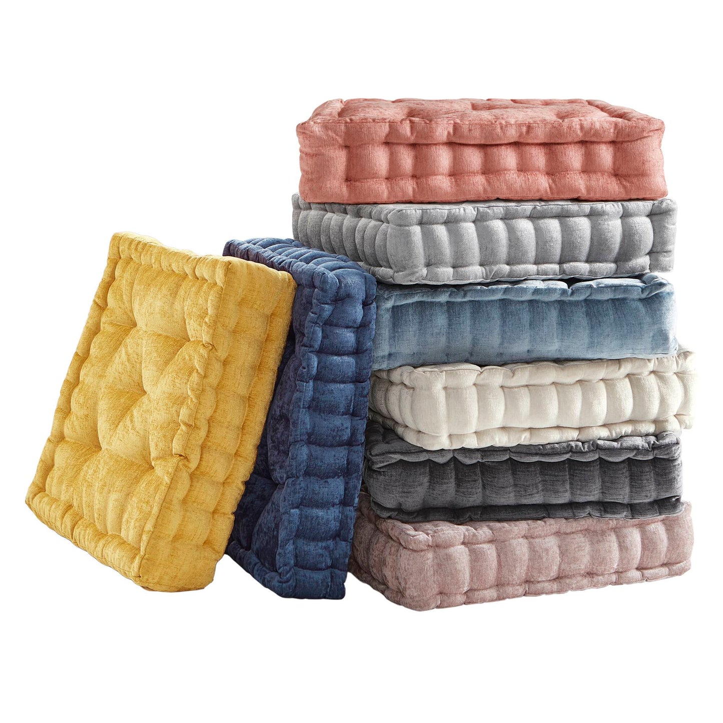 Intelligent Design Poly Chenille Square Floor Pillow Cushion