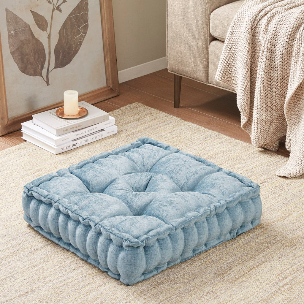 Intelligent Design Poly Chenille Square Floor Pillow Cushion