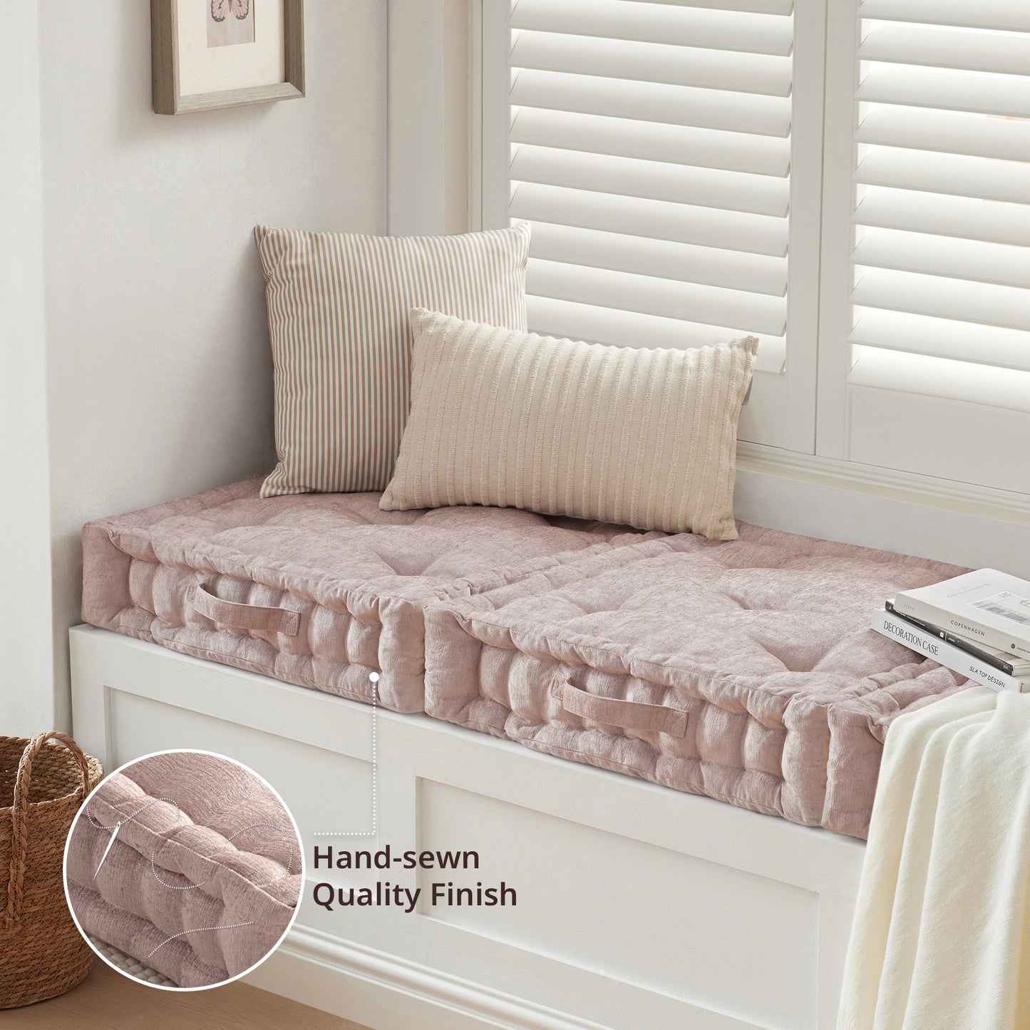 Intelligent Design Poly Chenille Square Floor Pillow Cushion