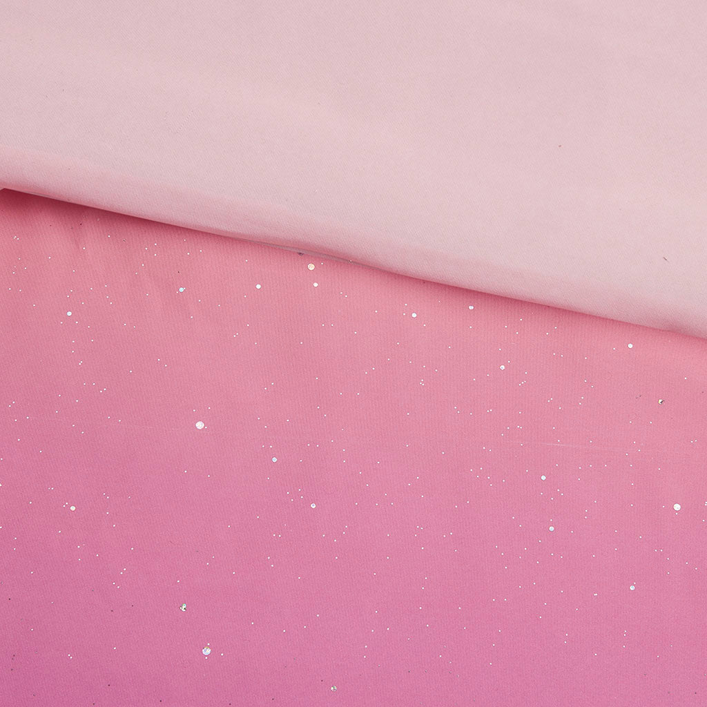 Glimmer Metallic Glitter Printed Reversible Duvet Cover Set