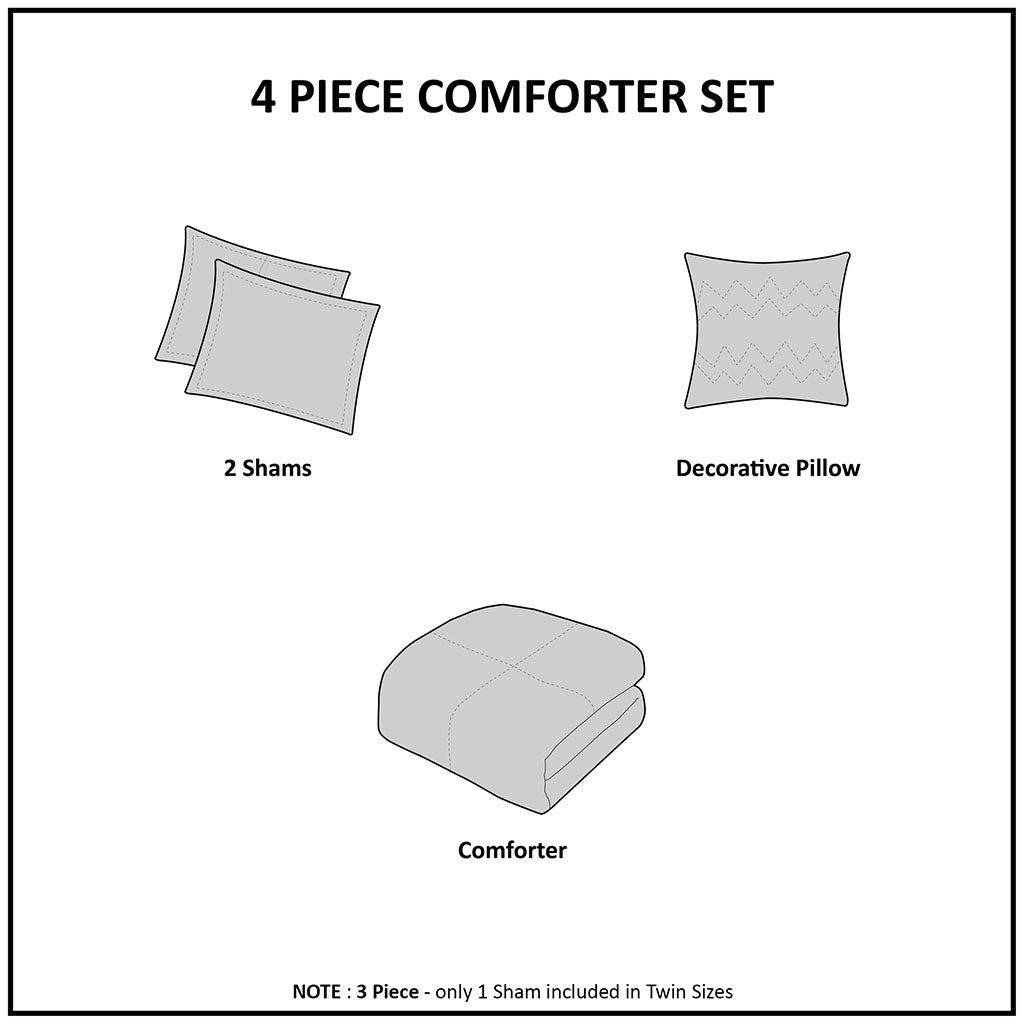 Cynthia Printed Butterfly Comforter Set
