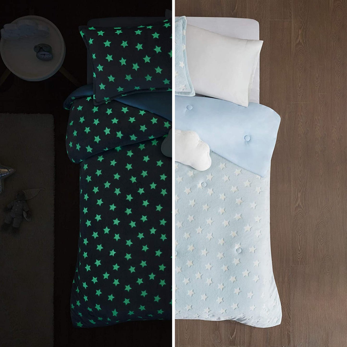 Quinny Glow In The Dark Plush Comforter Set