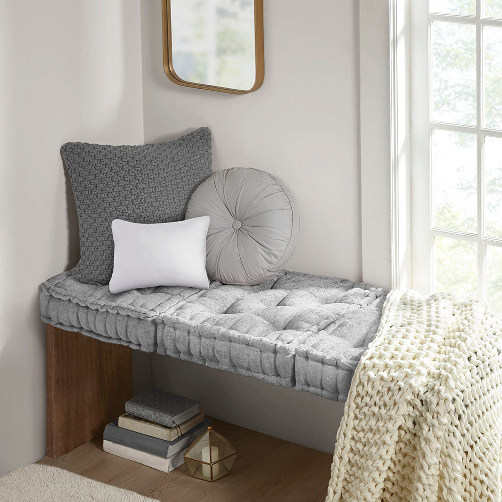 Intelligent Design Poly Chenille Square Floor Pillow Cushion