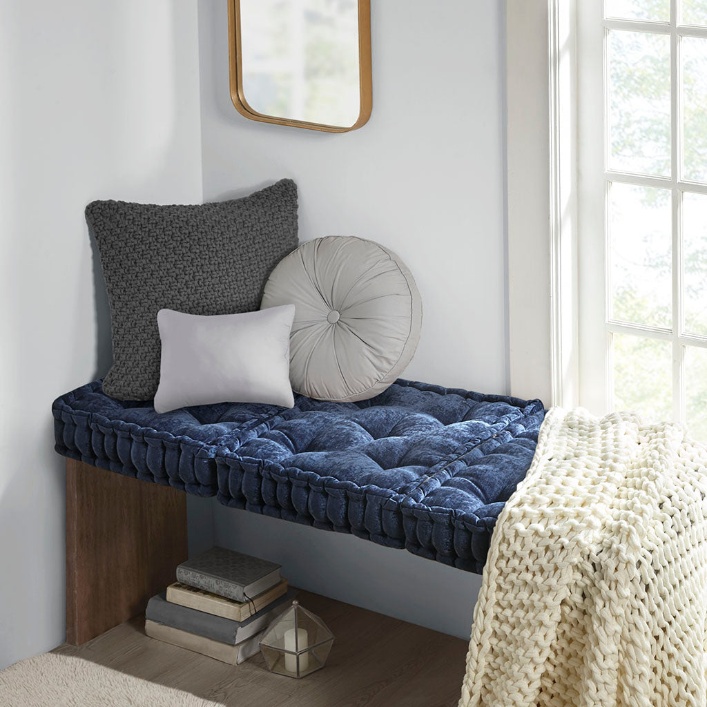 Intelligent Design Poly Chenille Square Floor Pillow Cushion