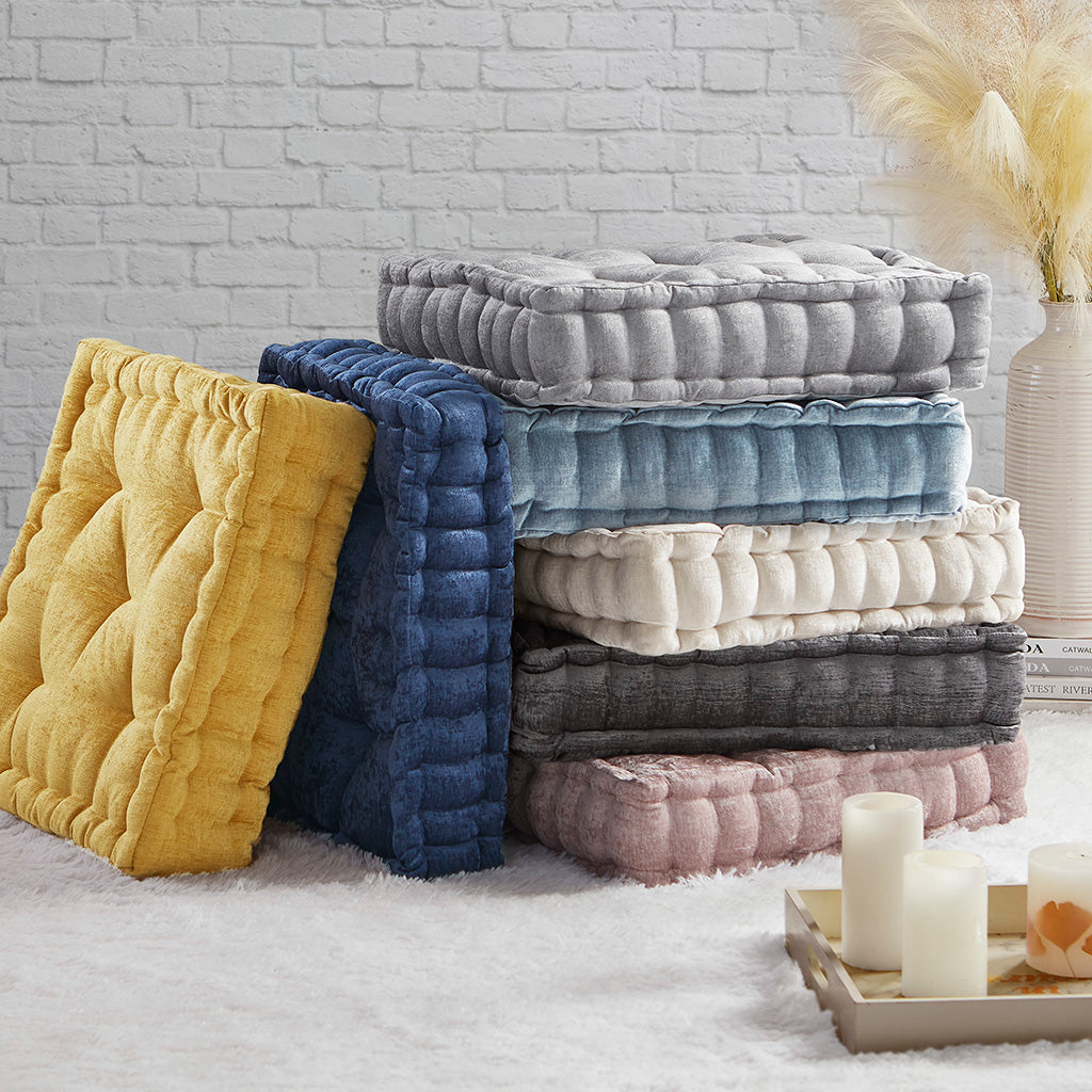 Intelligent Design Poly Chenille Square Floor Pillow Cushion