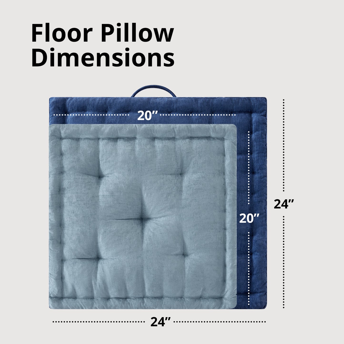 Intelligent Design Poly Chenille Square Floor Pillow Cushion
