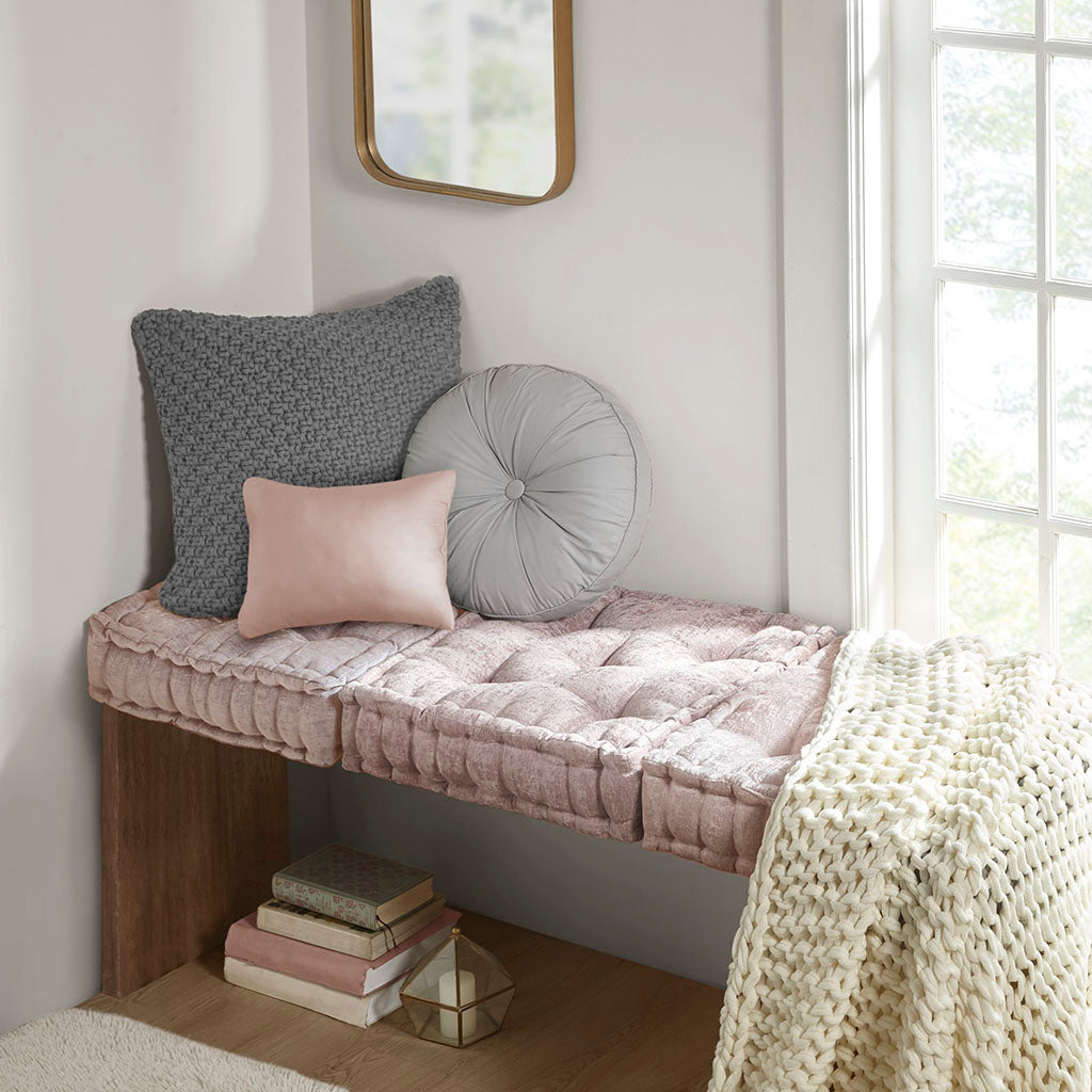 Intelligent Design Poly Chenille Square Floor Pillow Cushion