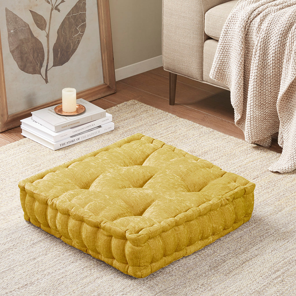Intelligent Design Poly Chenille Square Floor Pillow Cushion