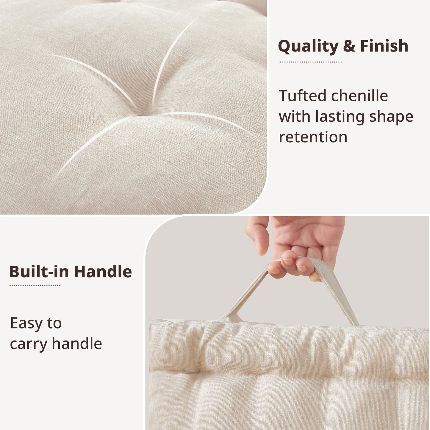 Intelligent Design Poly Chenille Square Floor Pillow Cushion