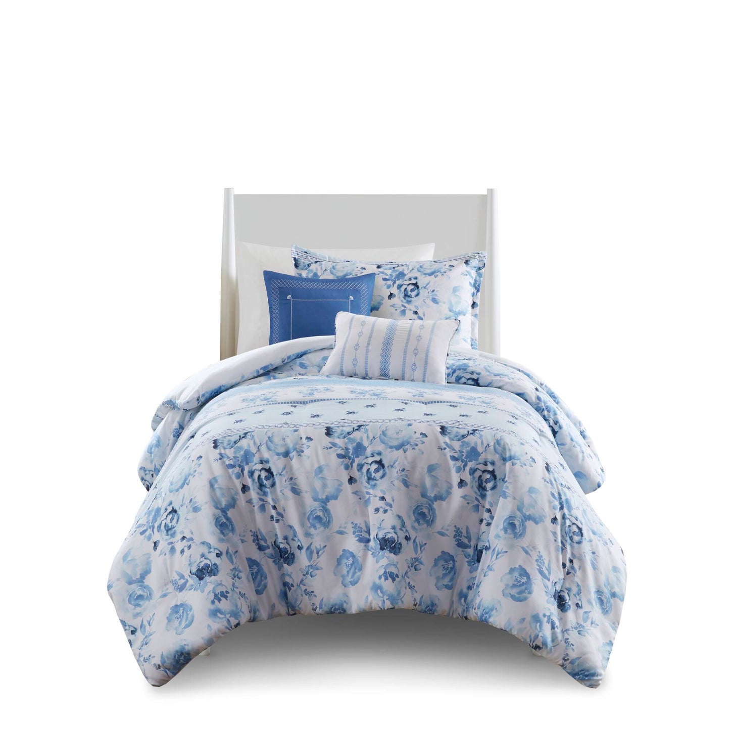 Christa Floral Striped Comforter Set