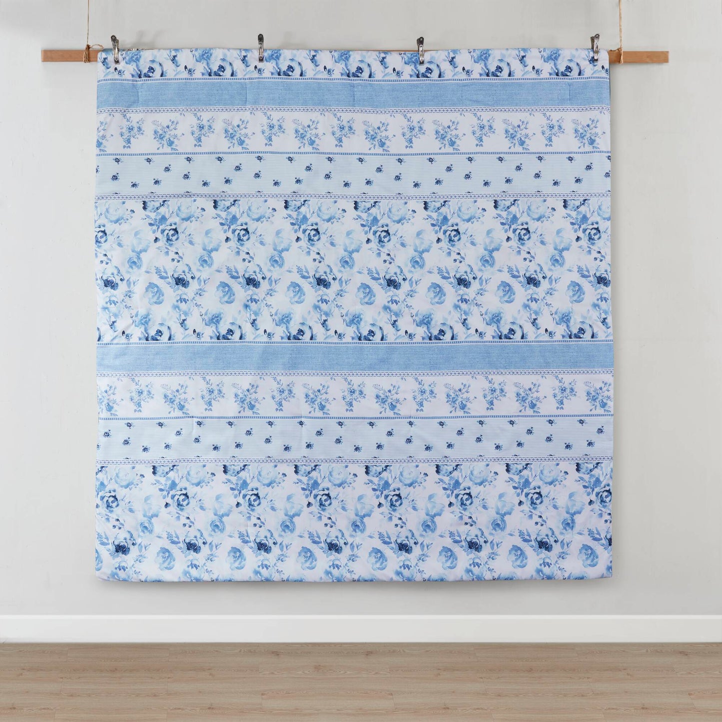 Christa Floral Striped Comforter Set