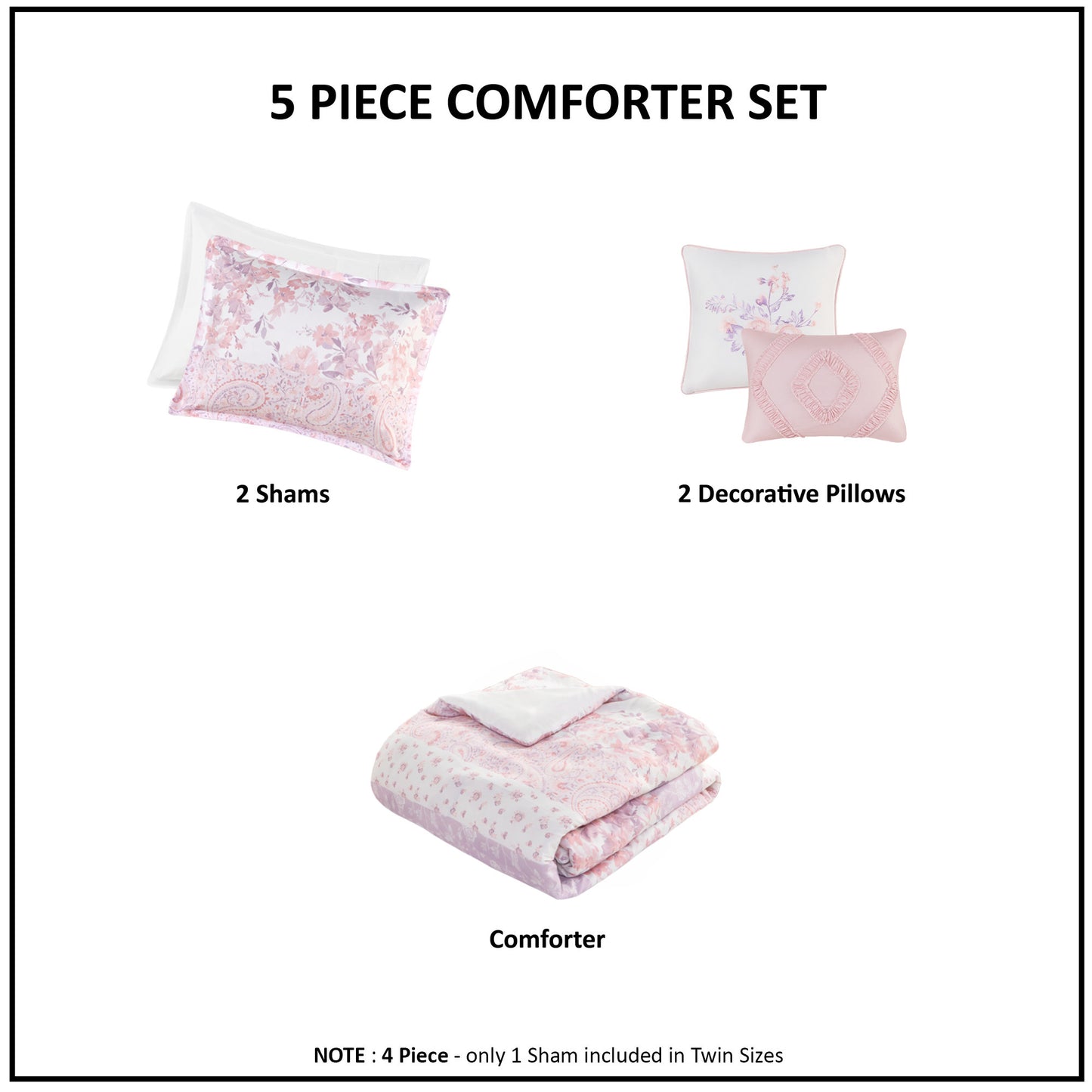 Oliena Floral Paisley Comforter Set