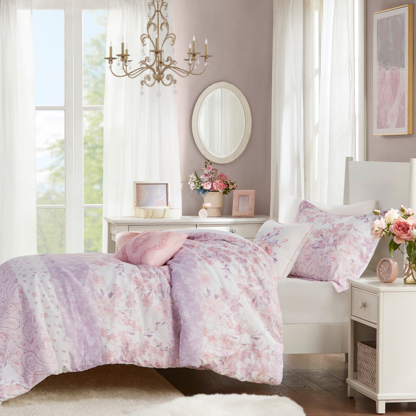 Oliena Floral Paisley Comforter Set