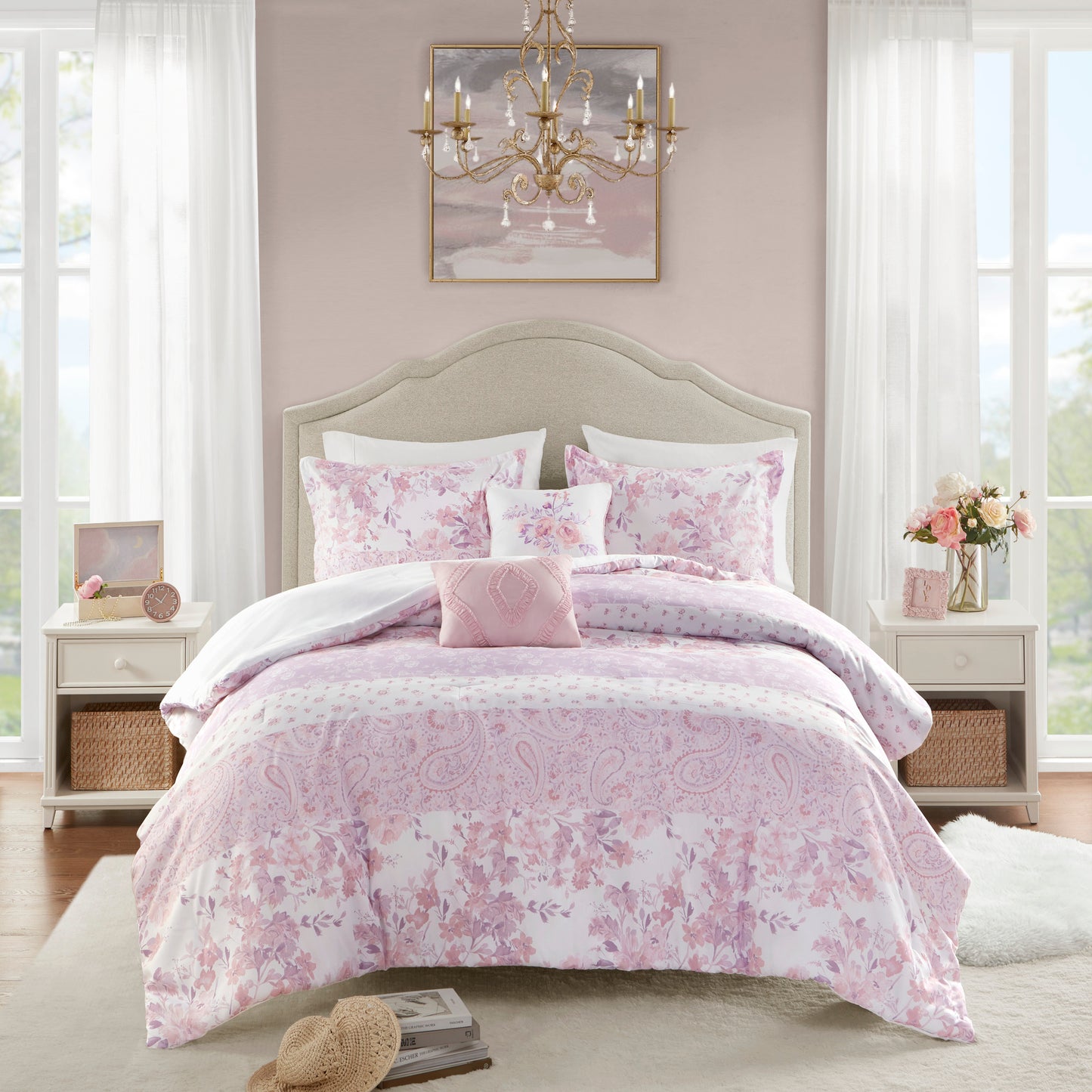 Oliena Floral Paisley Comforter Set