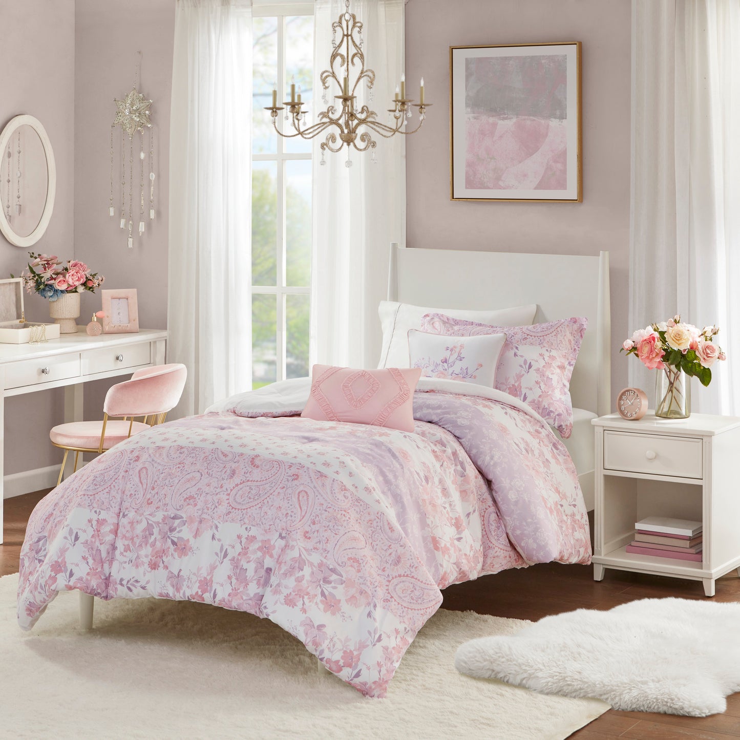 Oliena Floral Paisley Comforter Set