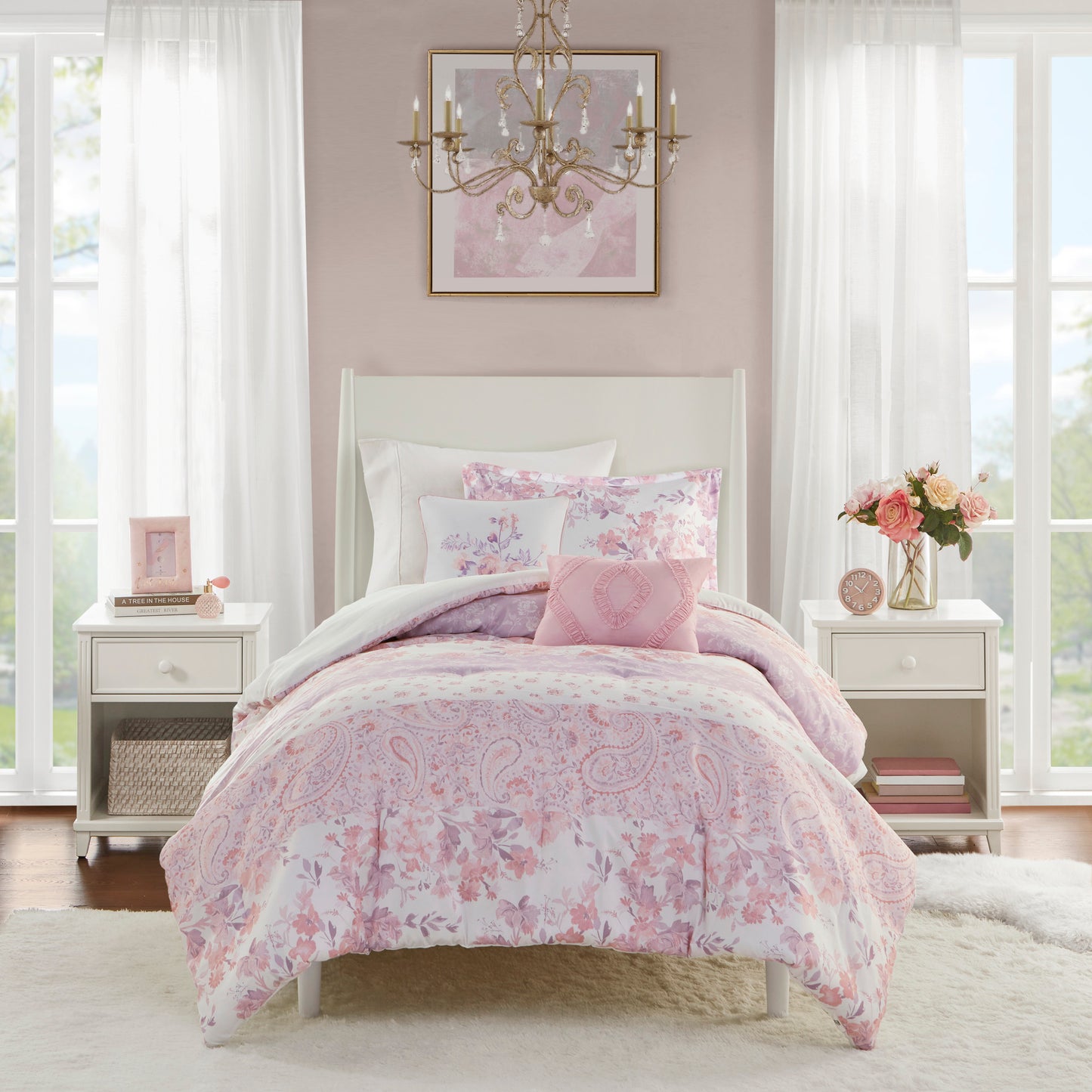 Oliena Floral Paisley Comforter Set