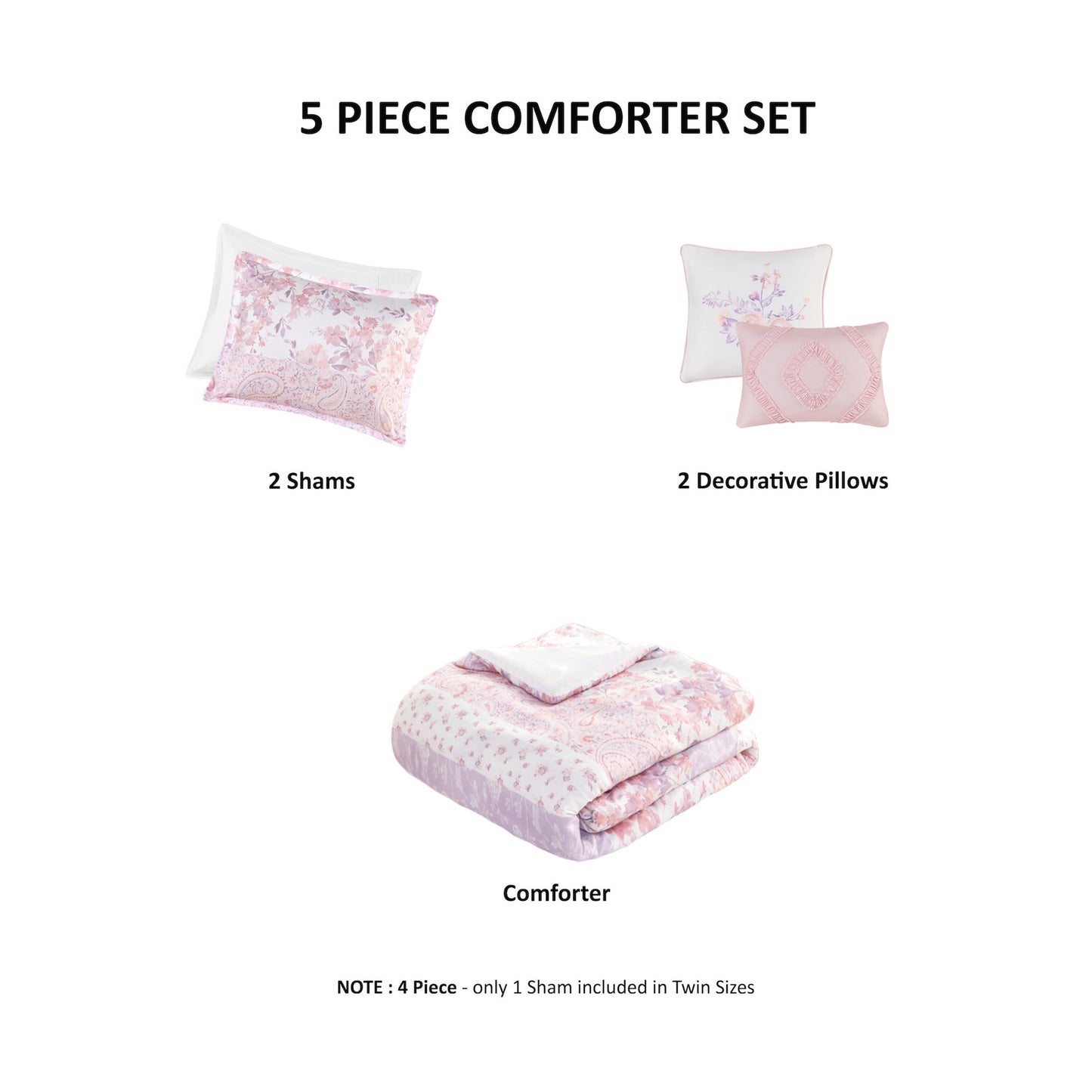 Oliena Floral Paisley Comforter Set