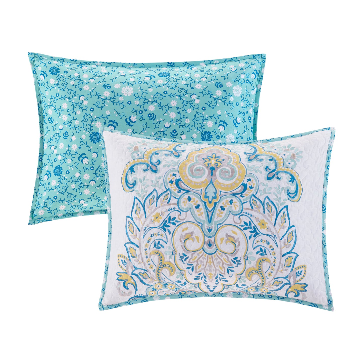 Tatiana Printed Reversible Cotton Coverlet Set