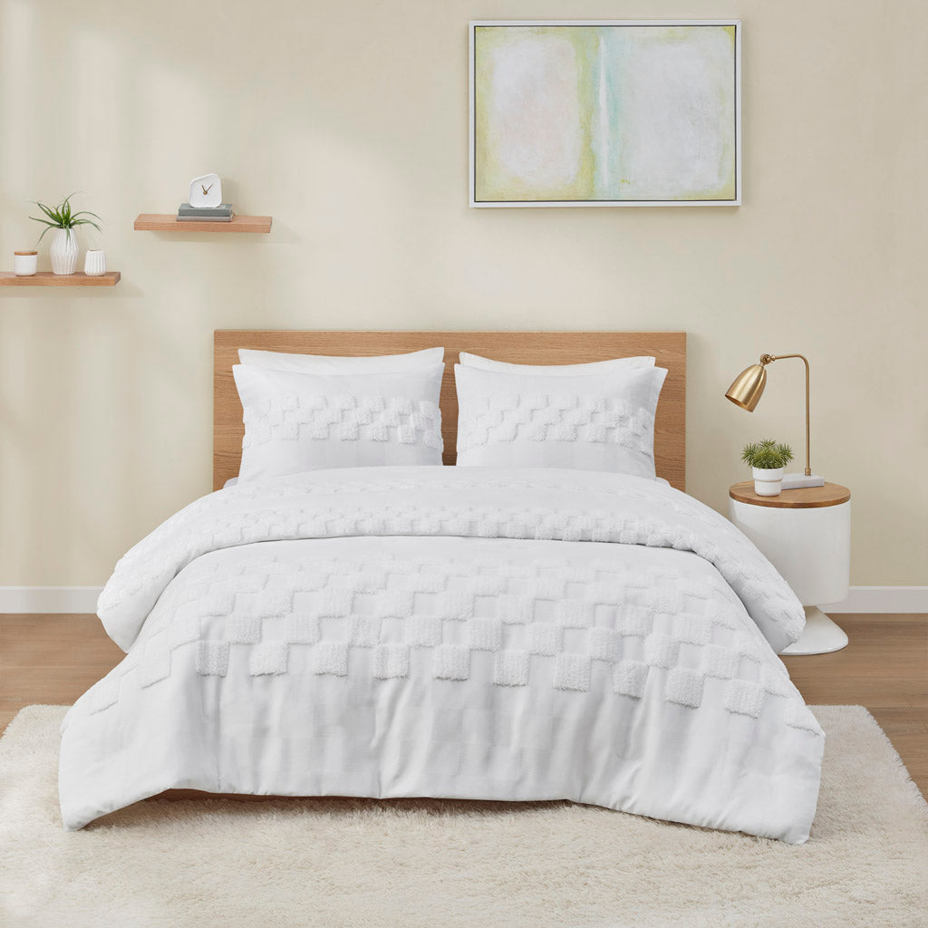 Bennett 3 Piece Chenille Duvet Cover Set