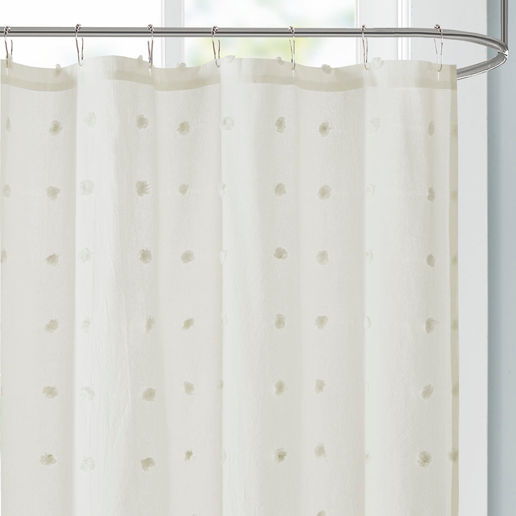 Myla Cotton Jacquard Shower Curtain