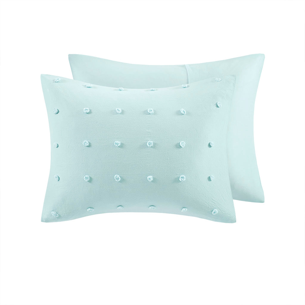 Callie Cotton Jacquard Pom Pom Comforter Set