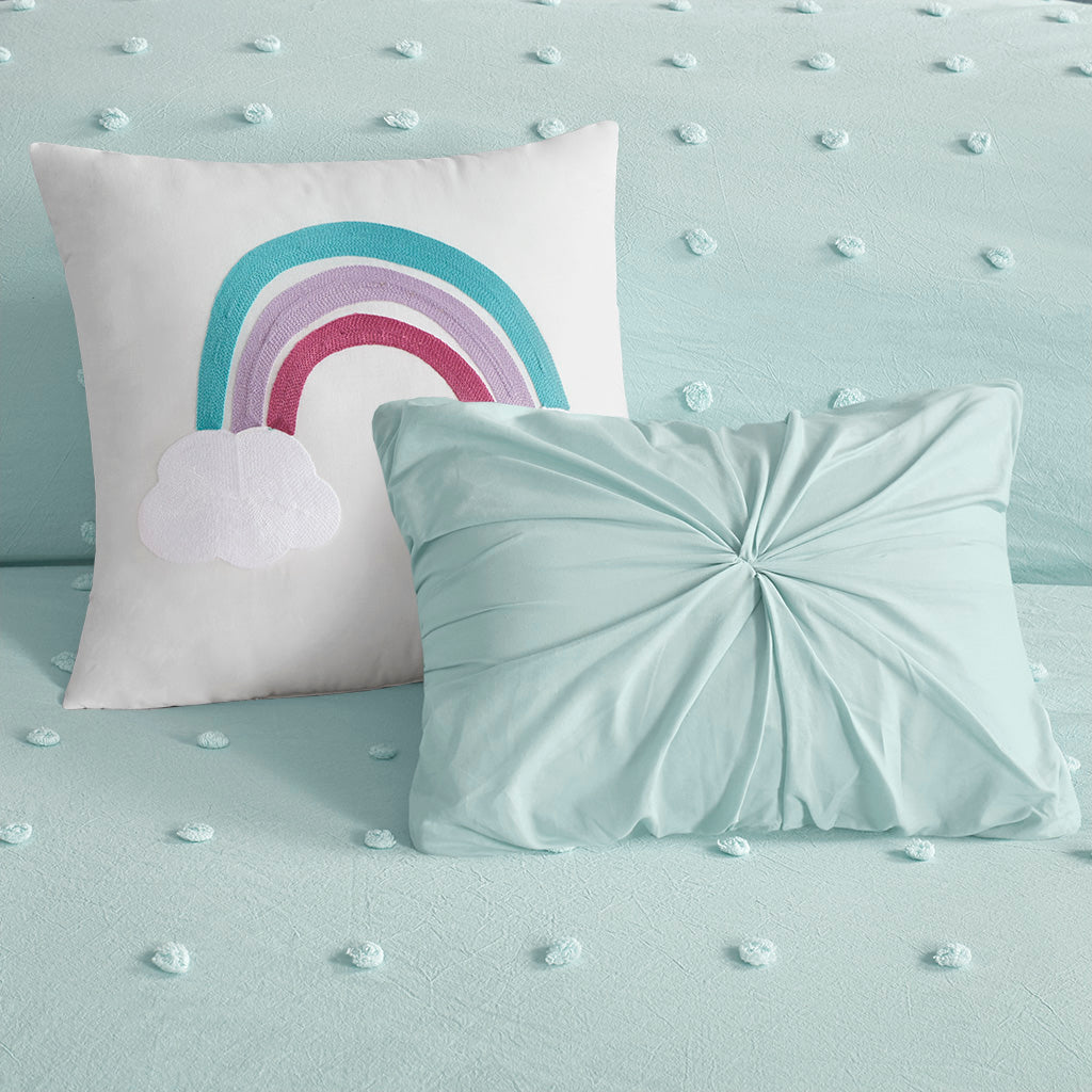 Callie Cotton Jacquard Pom Pom Comforter Set
