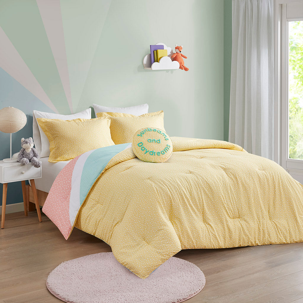 Rory Rainbow Sunburst Reversible Cotton Comforter Set