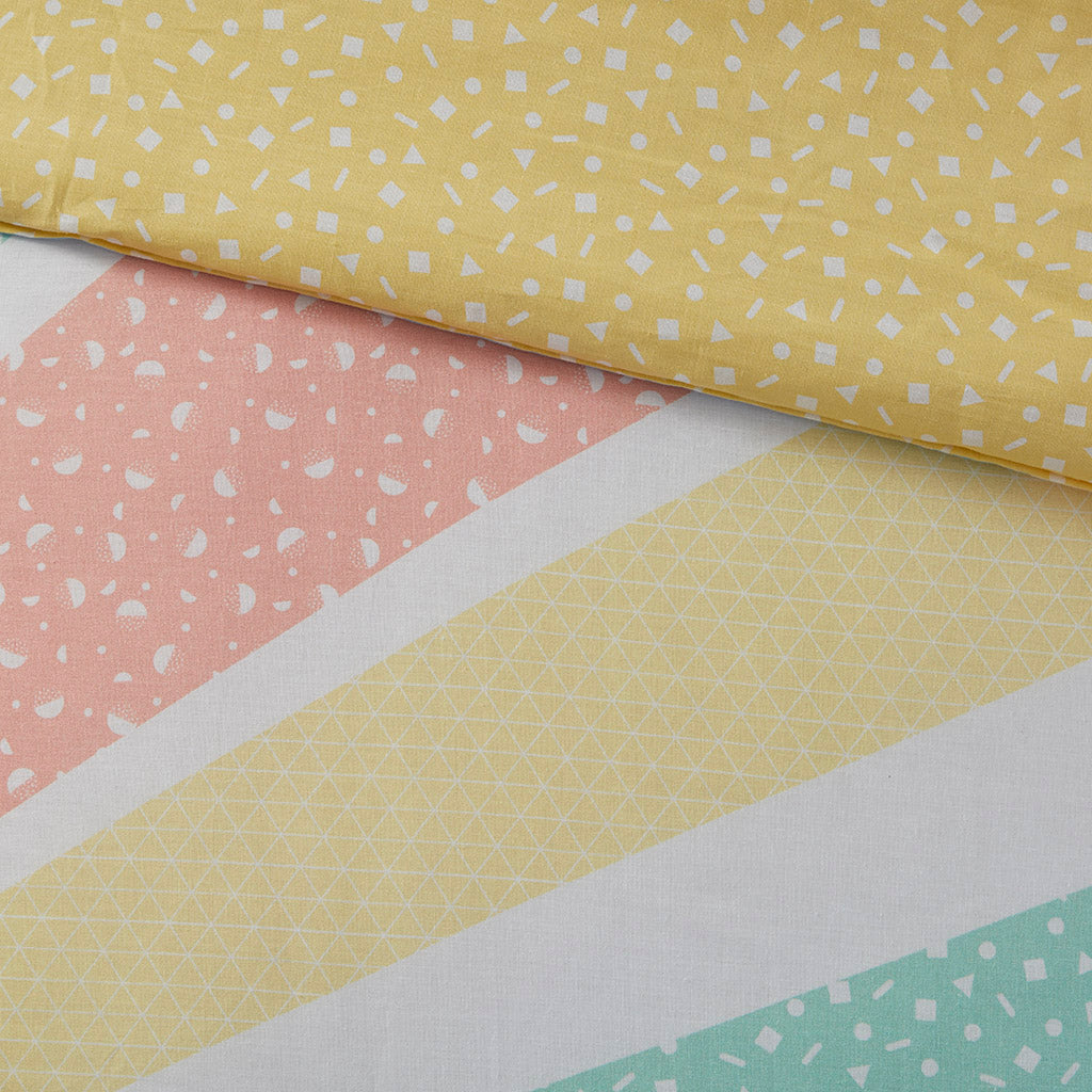Rory Rainbow Sunburst Reversible Cotton Comforter Set