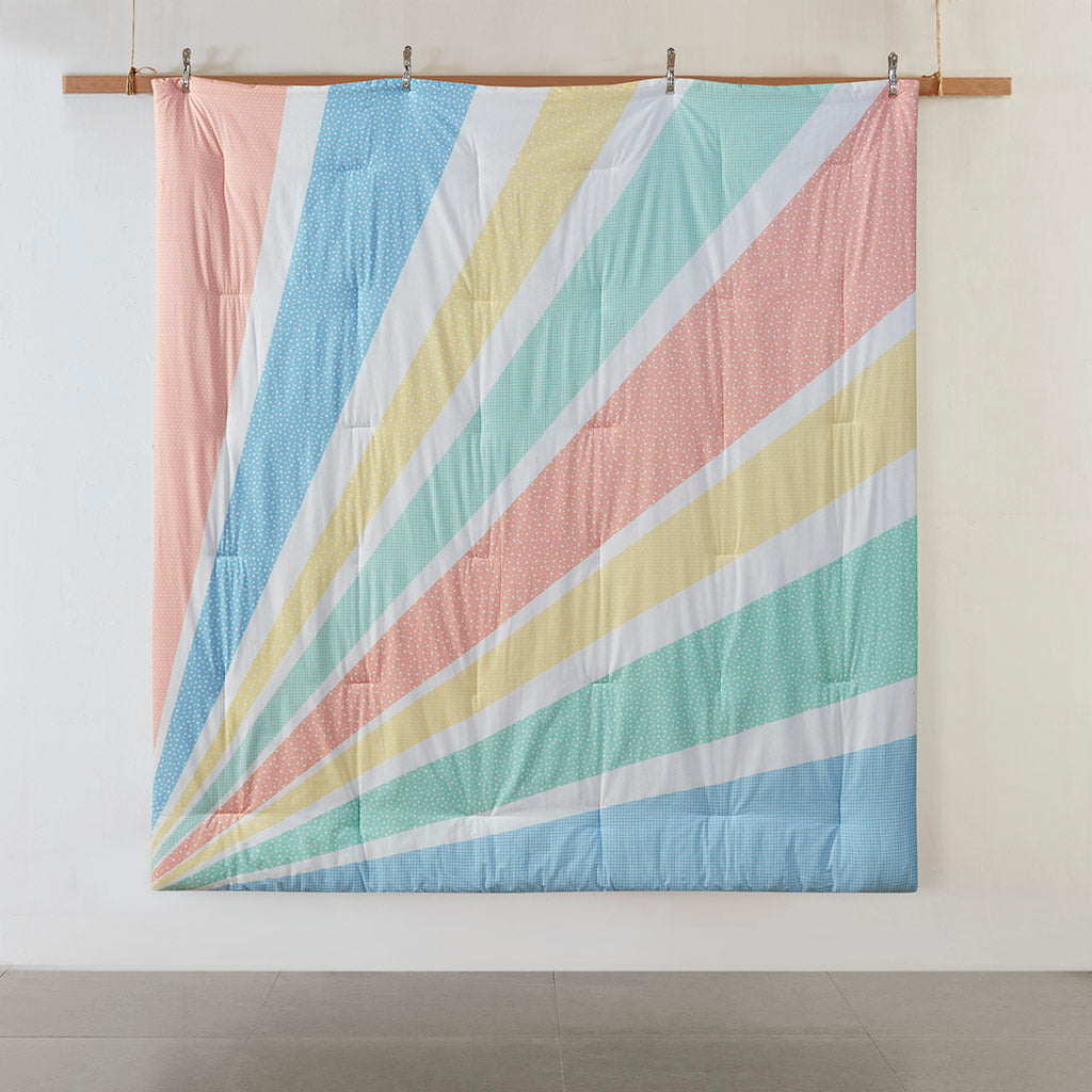 Rory Rainbow Sunburst Reversible Cotton Comforter Set