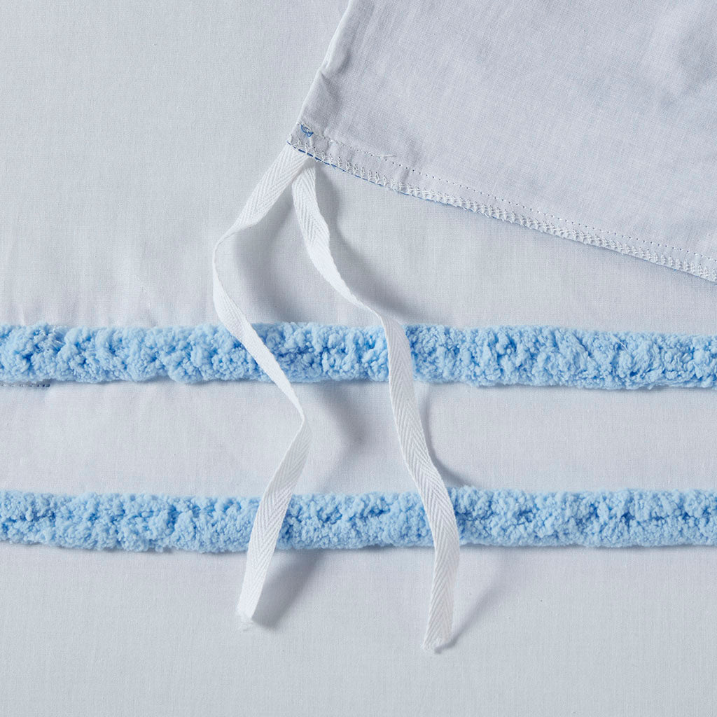 Haisley Cotton Duvet Cover Set with Chenille Trim