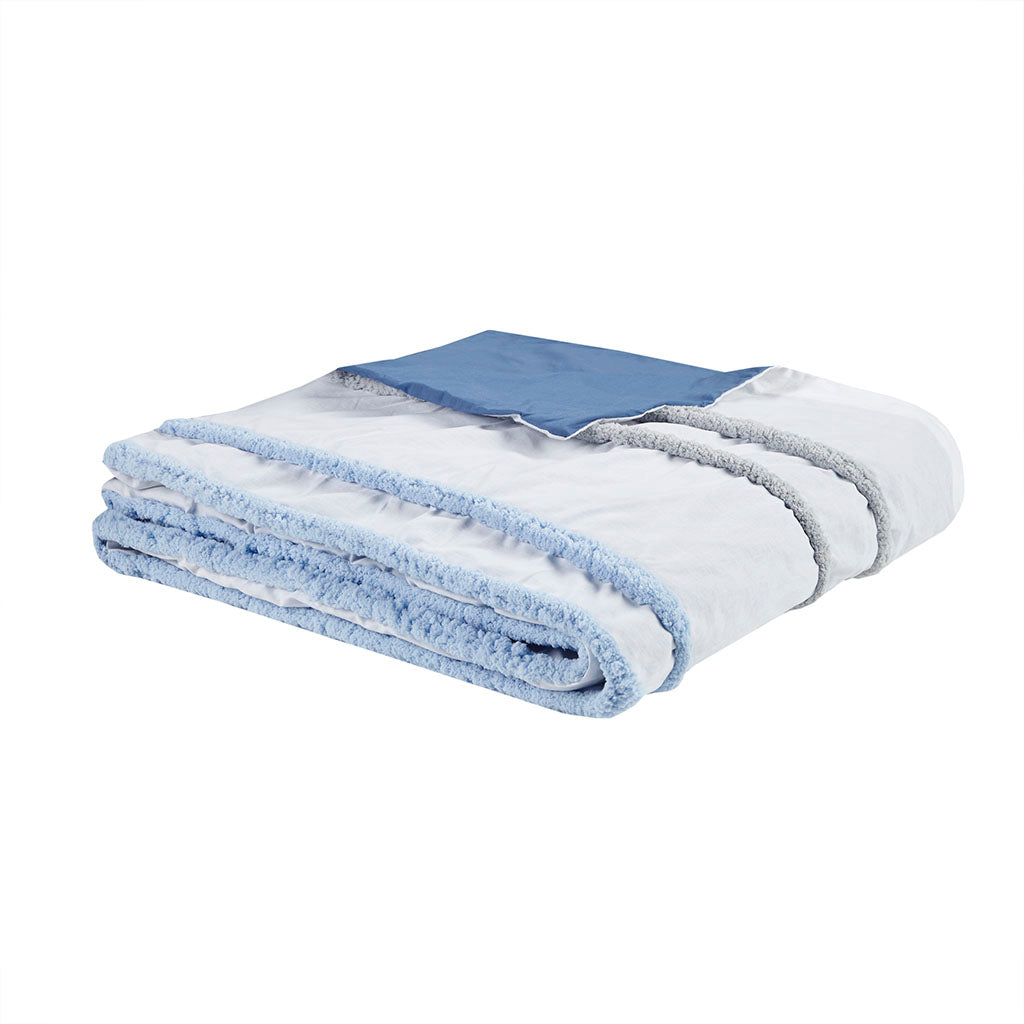 Haisley Cotton Duvet Cover Set with Chenille Trim
