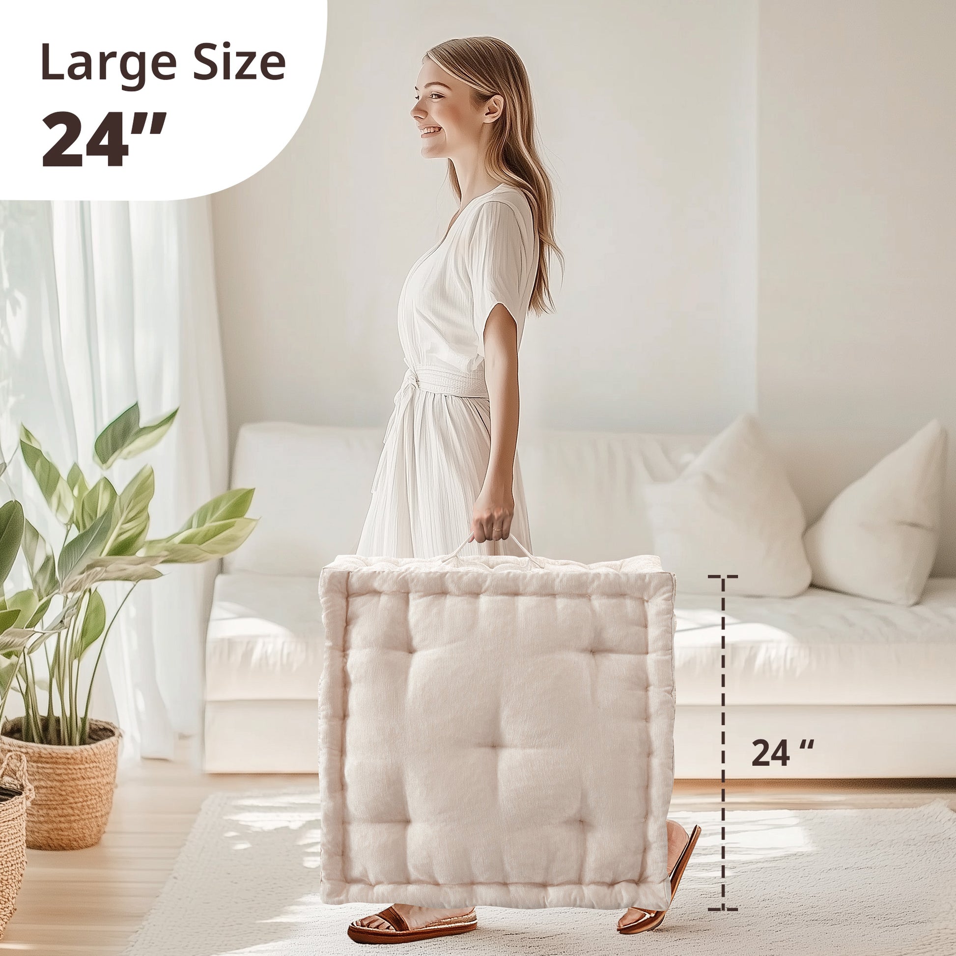 Intelligent Design Poly Chenille Square Floor Pillow Cushion