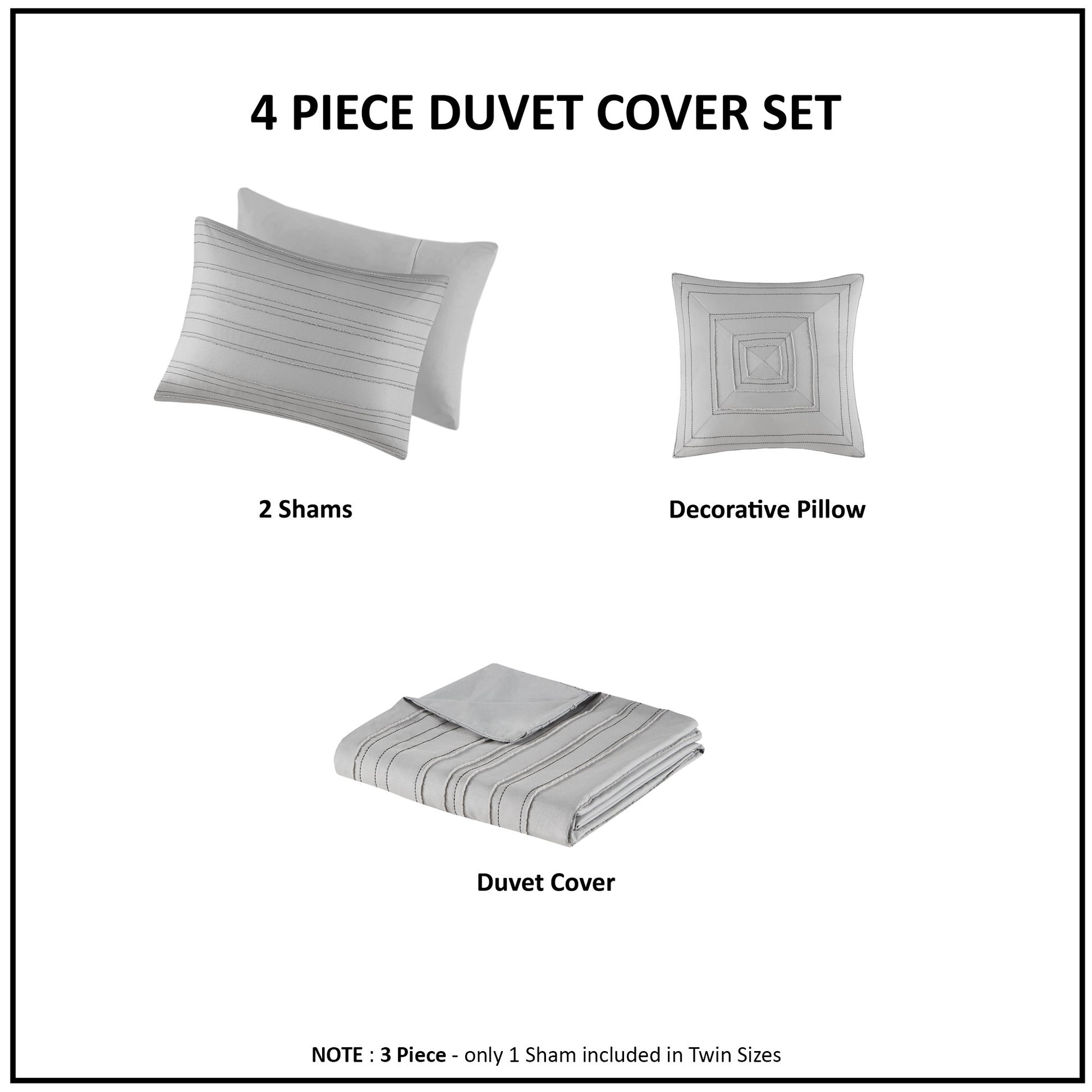 Intelligent Design Cationic Dyed Clip Jacquard Duvet Cover Set with Throw Pillow