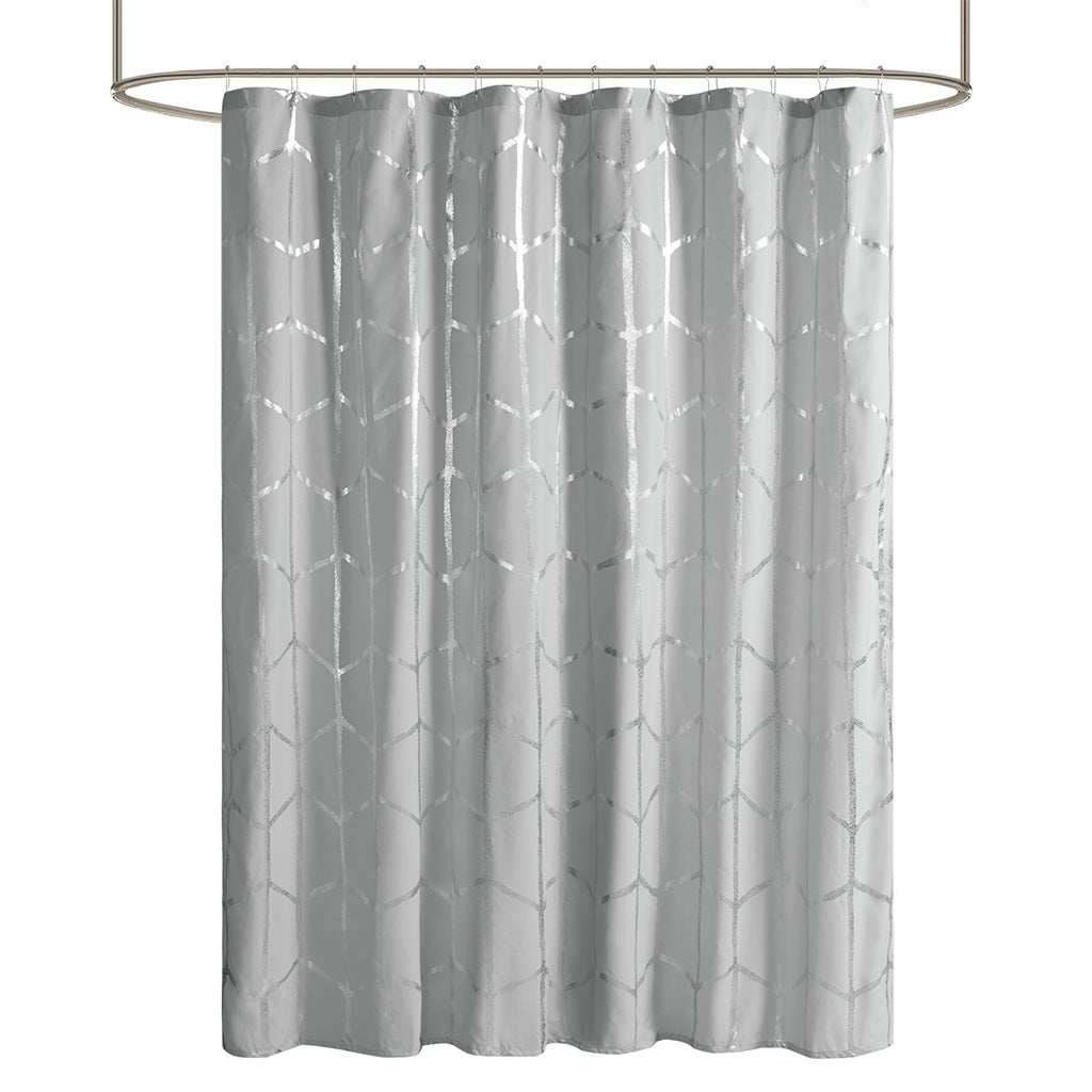 Intelligent Design Printed Metallic Shower Curtain