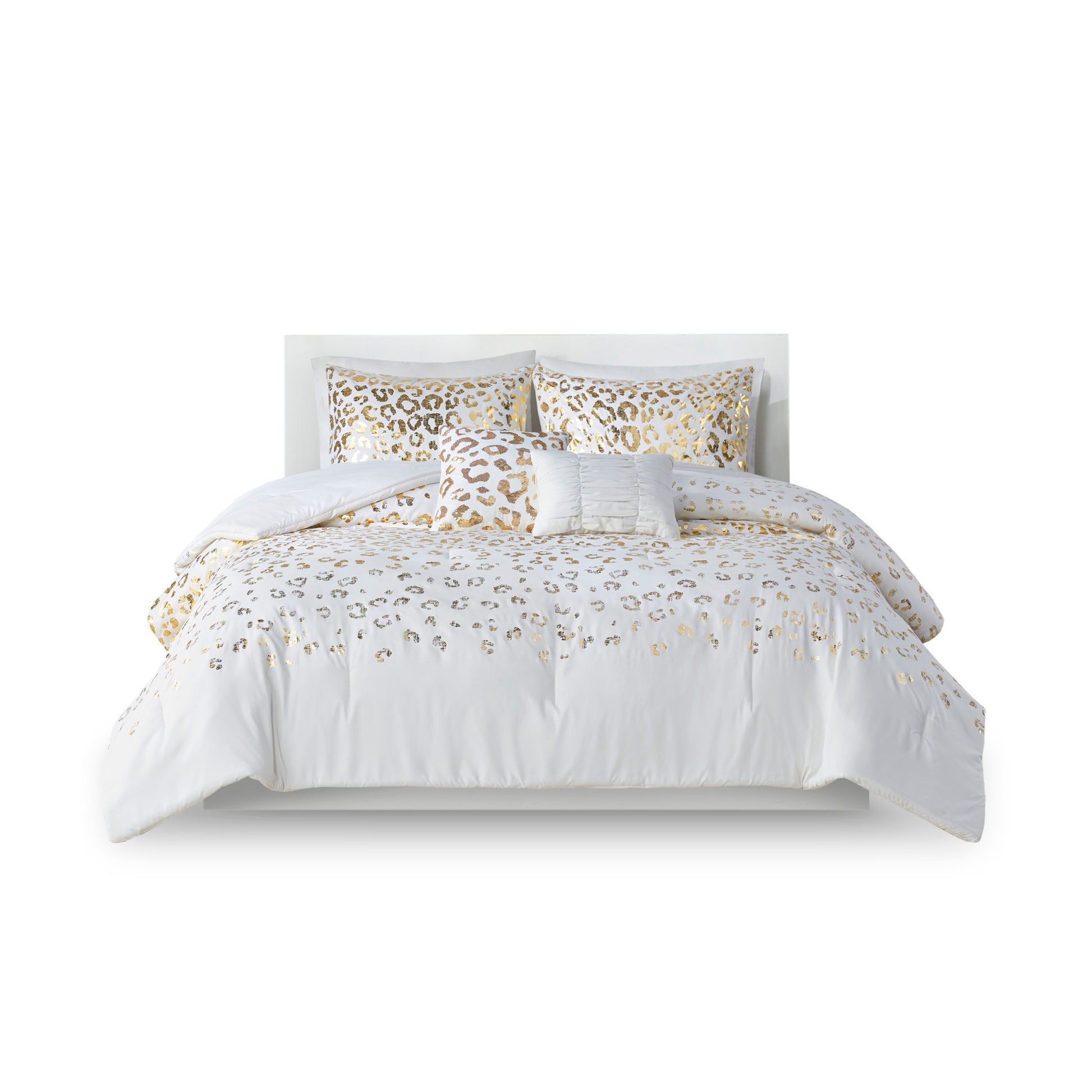 Intelligent Design Metallic Animal Printed Comforter Set