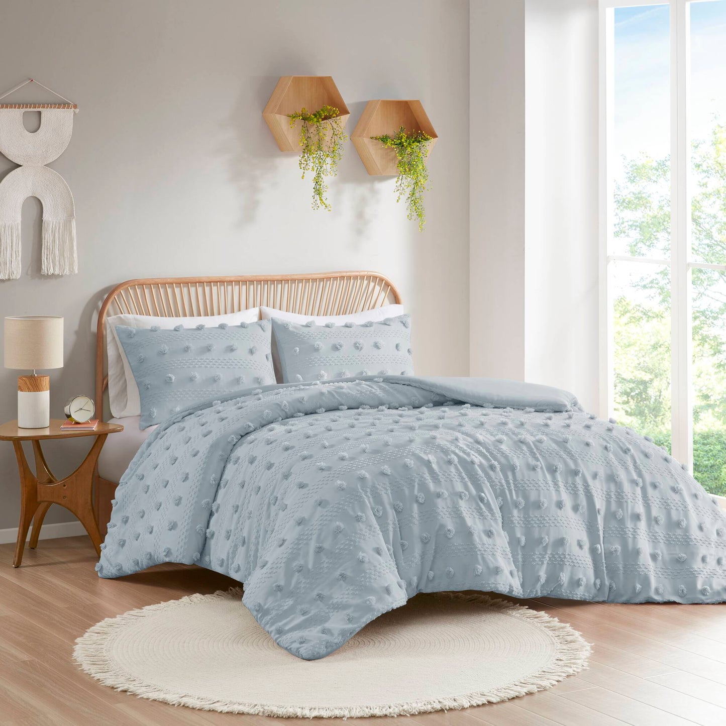 Intelligent Design Clip Jacquard Duvet Cover Set