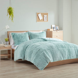 Malea Shaggy Faux Fur Comforter Mini Set