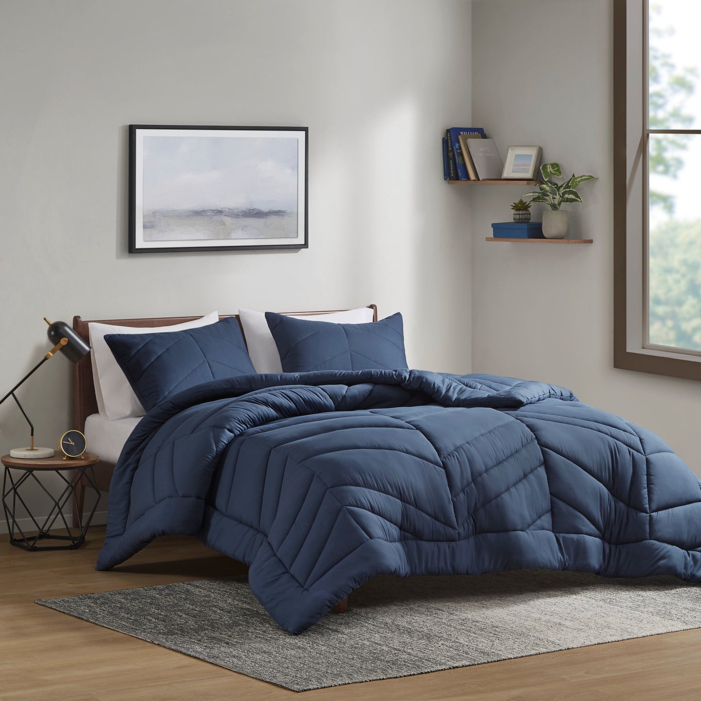 Intelligent Design Quilted Chevron Comforter Set