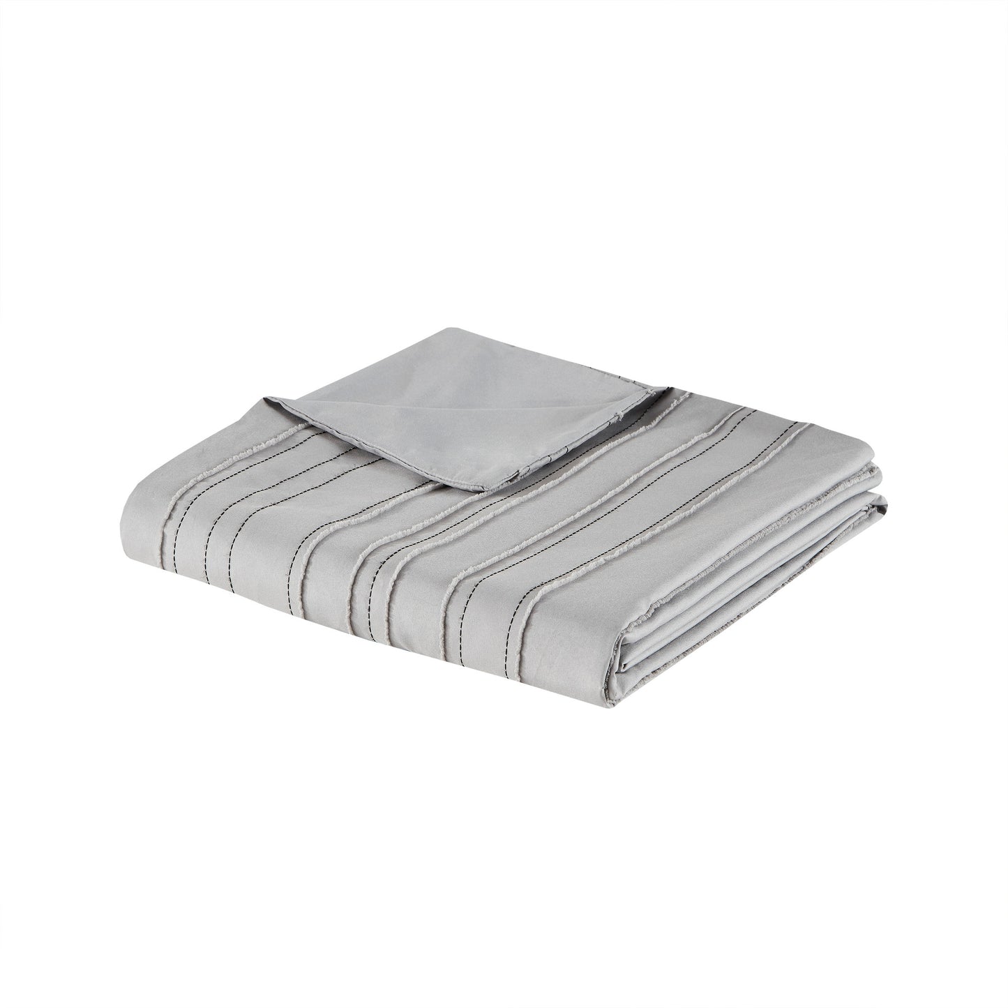 Intelligent Design Cationic Dyed Clip Jacquard Duvet Cover Set with Throw Pillow