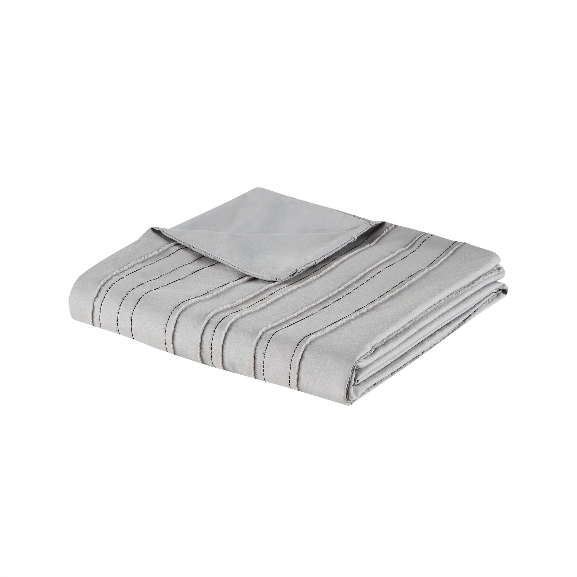 Intelligent Design Cationic Dyed Clip Jacquard Duvet Cover Set with Throw Pillow