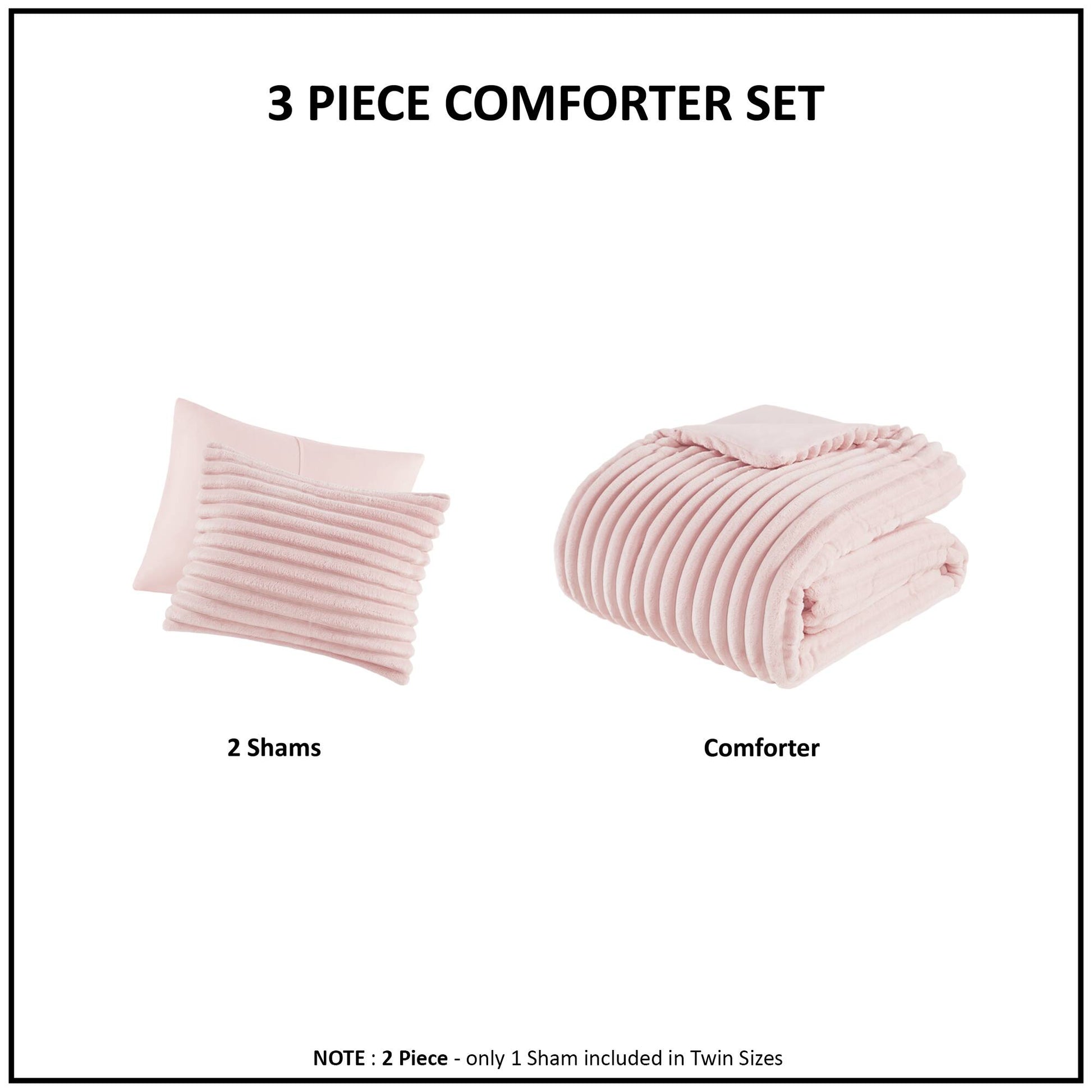 Intelligent Design 3 Piece Corded Plush Comforter Set